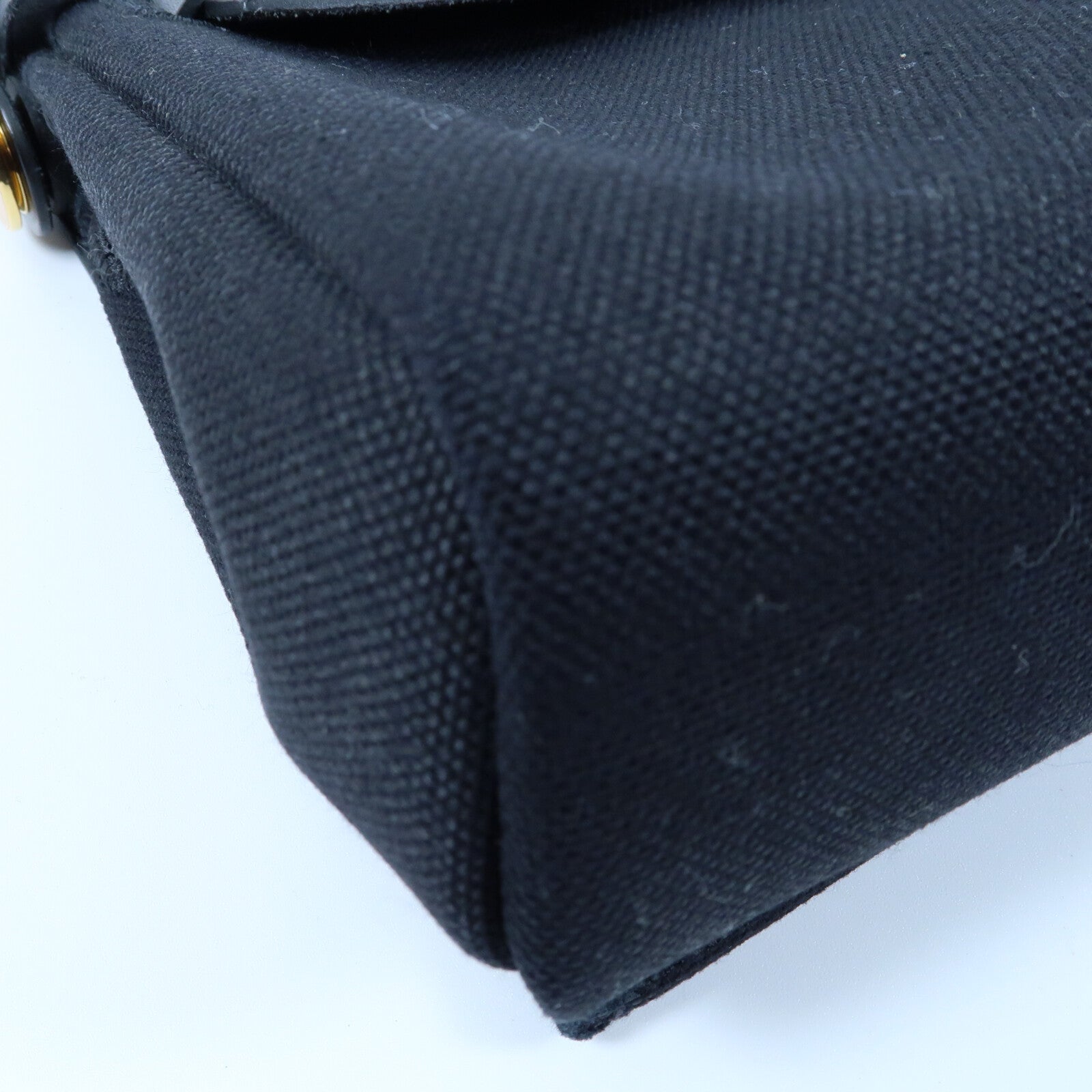 HERMES 帆布Mini Herbag金扣肩背袋Noir