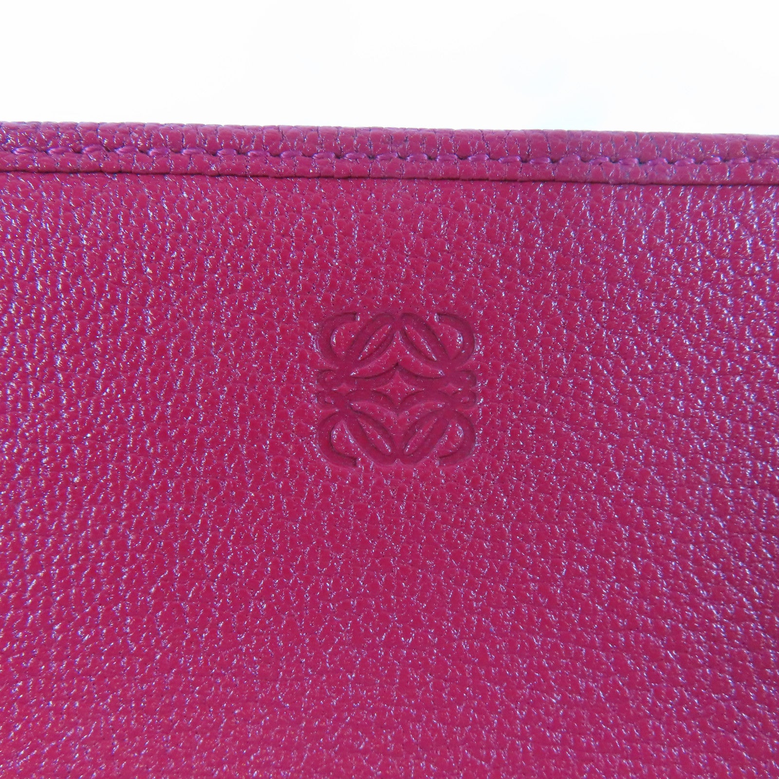 LOEWE 【激減優惠】牛皮皮革Long Wallet銀扣長錢包紅色