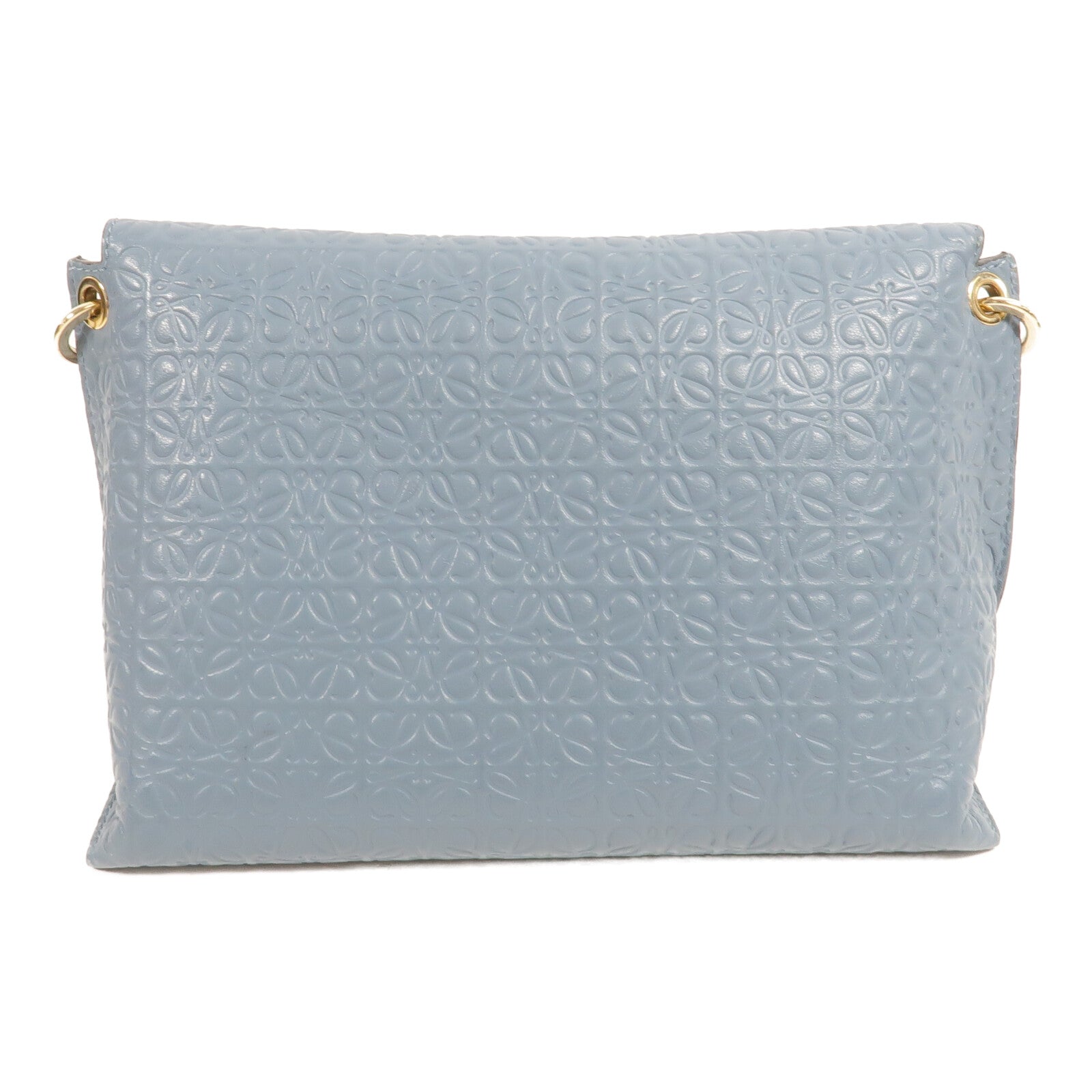 LOEWE 牛皮皮革Avenue Anagram鏈帶肩背袋