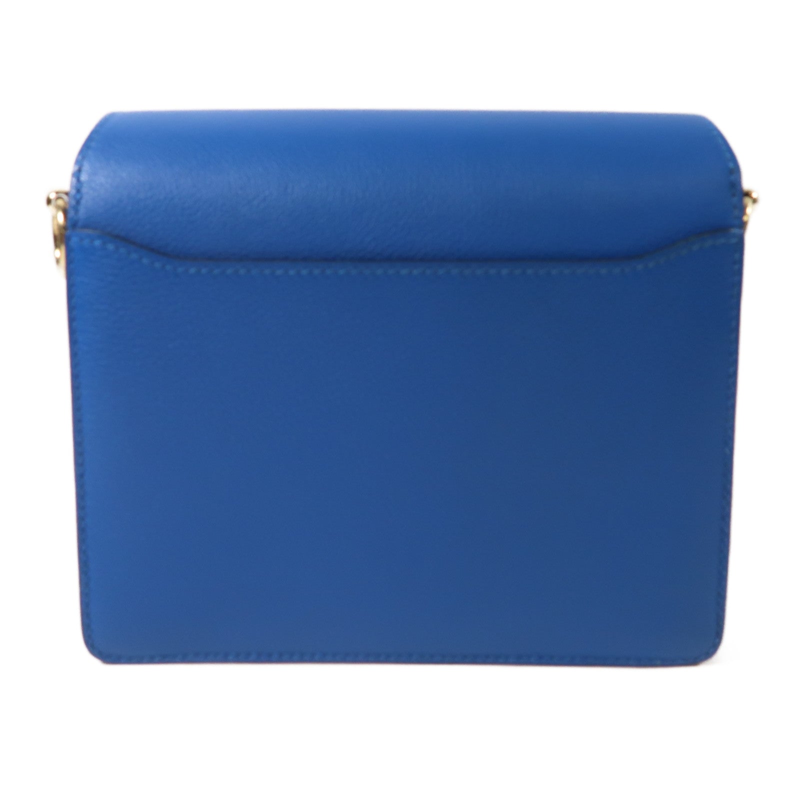 HERMES 【激減優惠】Evercolor皮革Mini Roulis金扣肩背袋藍色