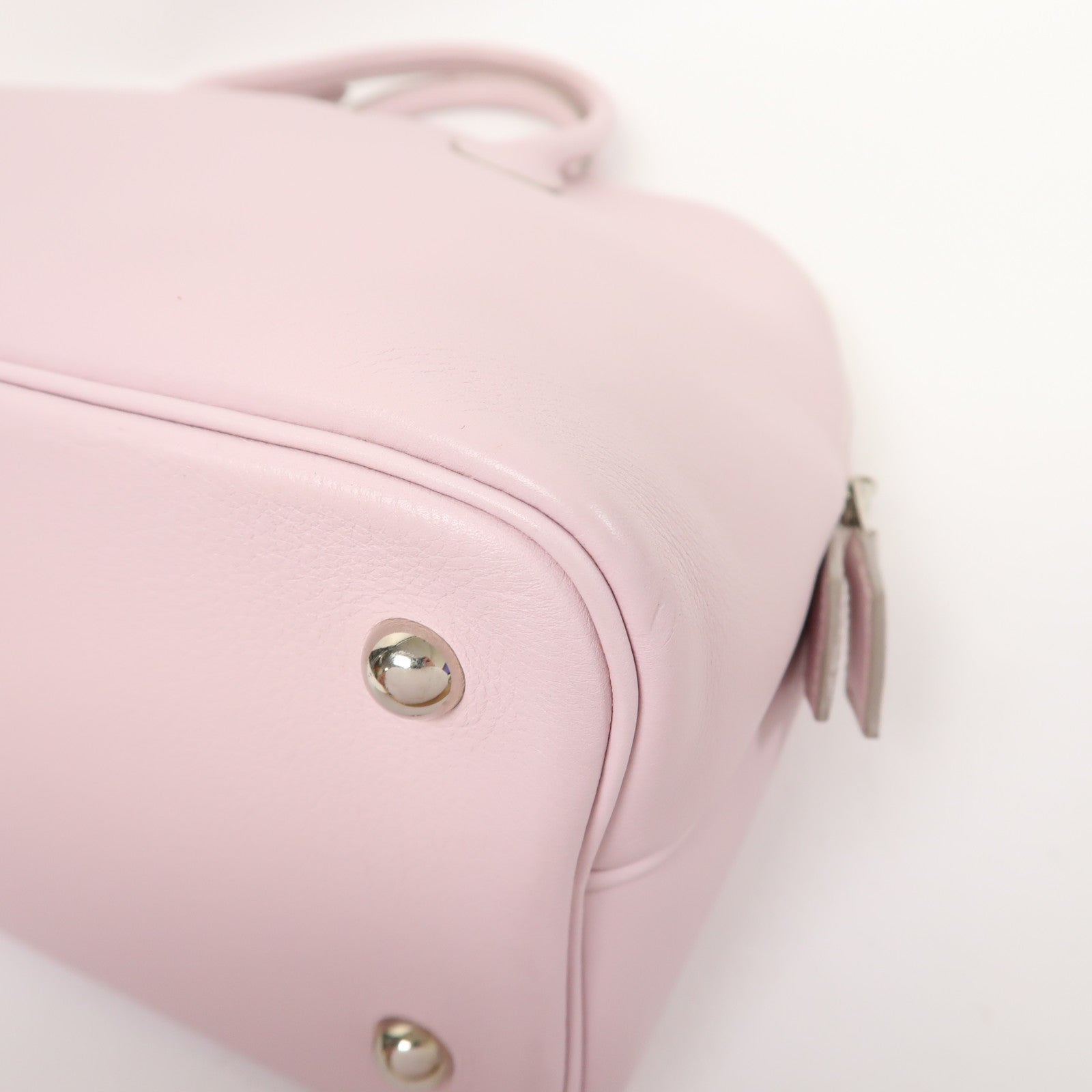 HERMES 【激減優惠】Swift皮革Bolido 1923 30銀扣手挽袋Rose Dragee粉紅色