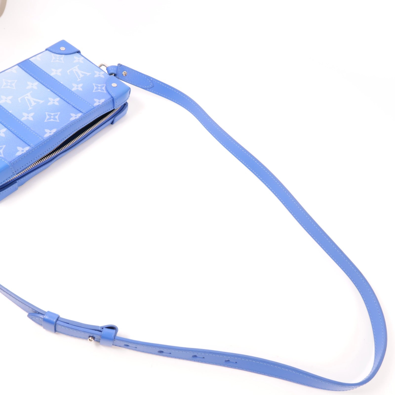 LOUIS VUITTON LV SHW Soft Trunk Wallet Shoulder Bag M45432 Monogram Clouds Blue