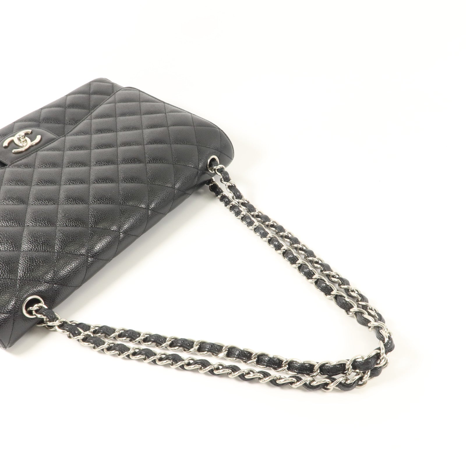 CHANEL 牛皮皮革Maxi Classic鏈帶肩背袋