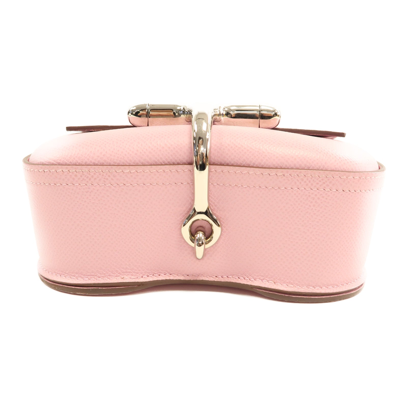 HERMES【激減優惠】 Epsom皮革Della銀扣肩背袋葵錦紫色