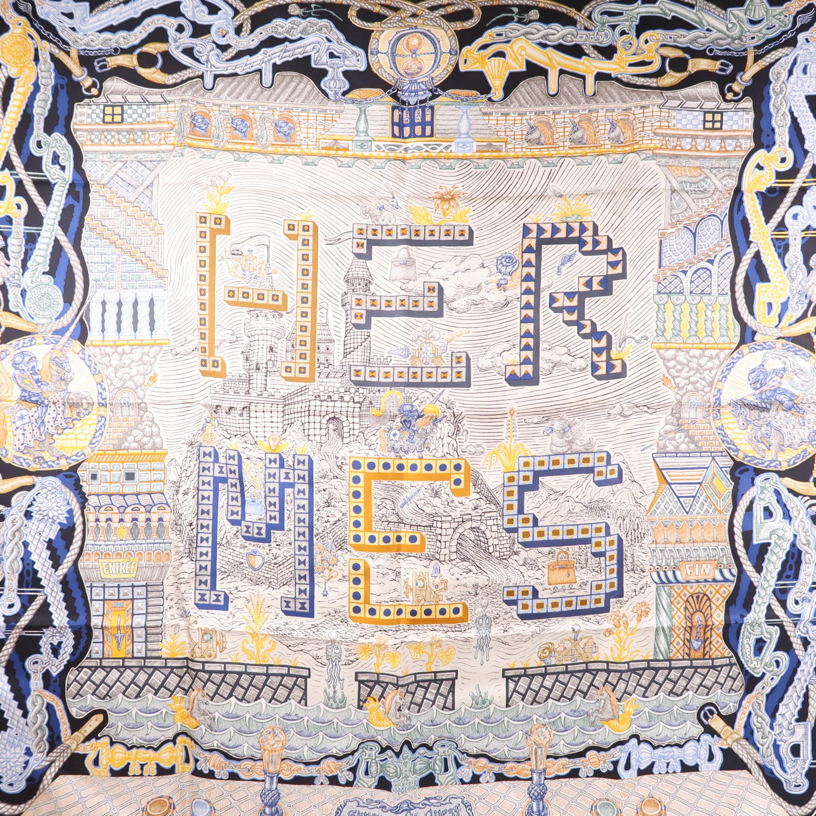HERMES 絲質Scarf 90x90絲巾