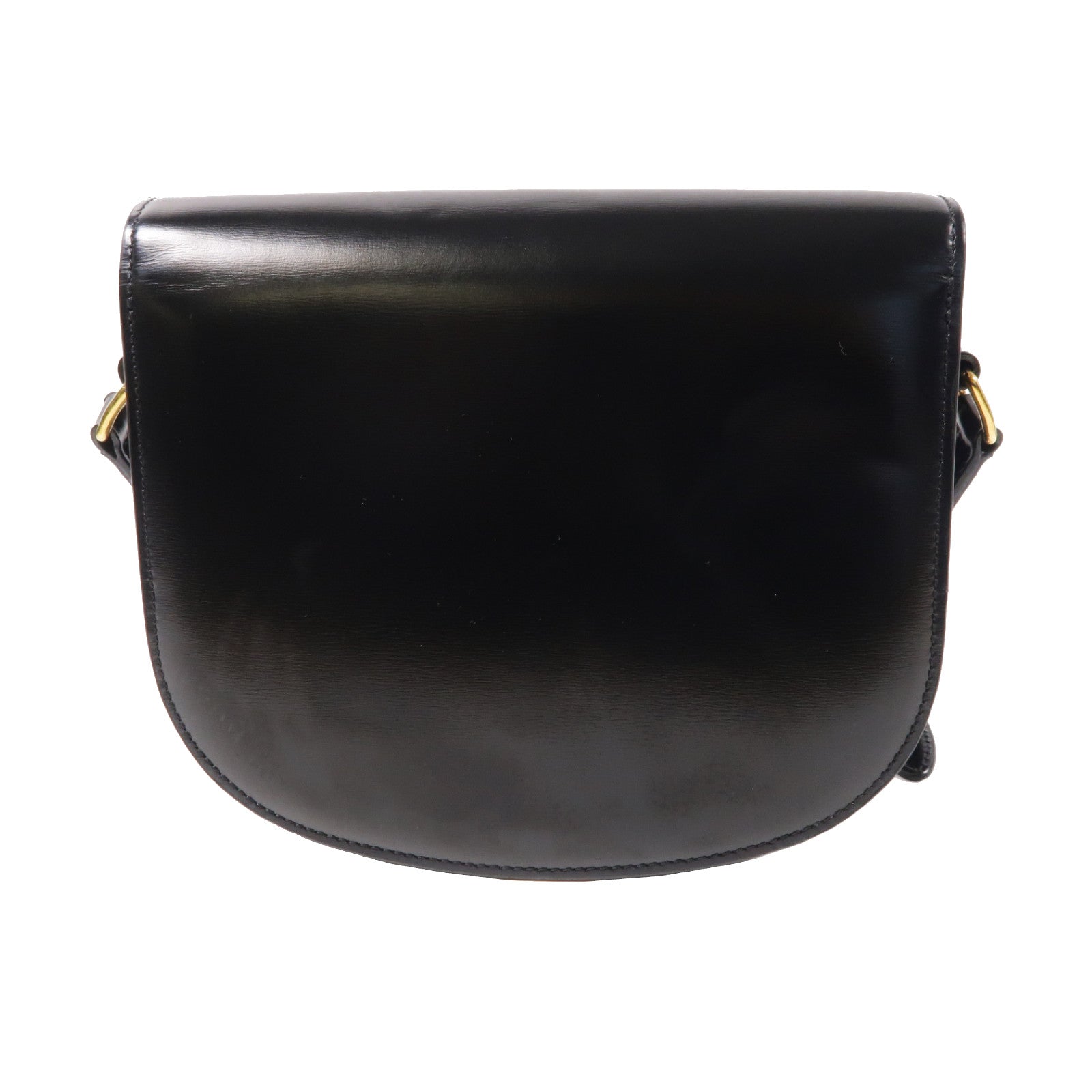 CELINE 牛皮皮革Small Besace金扣肩背袋黑色