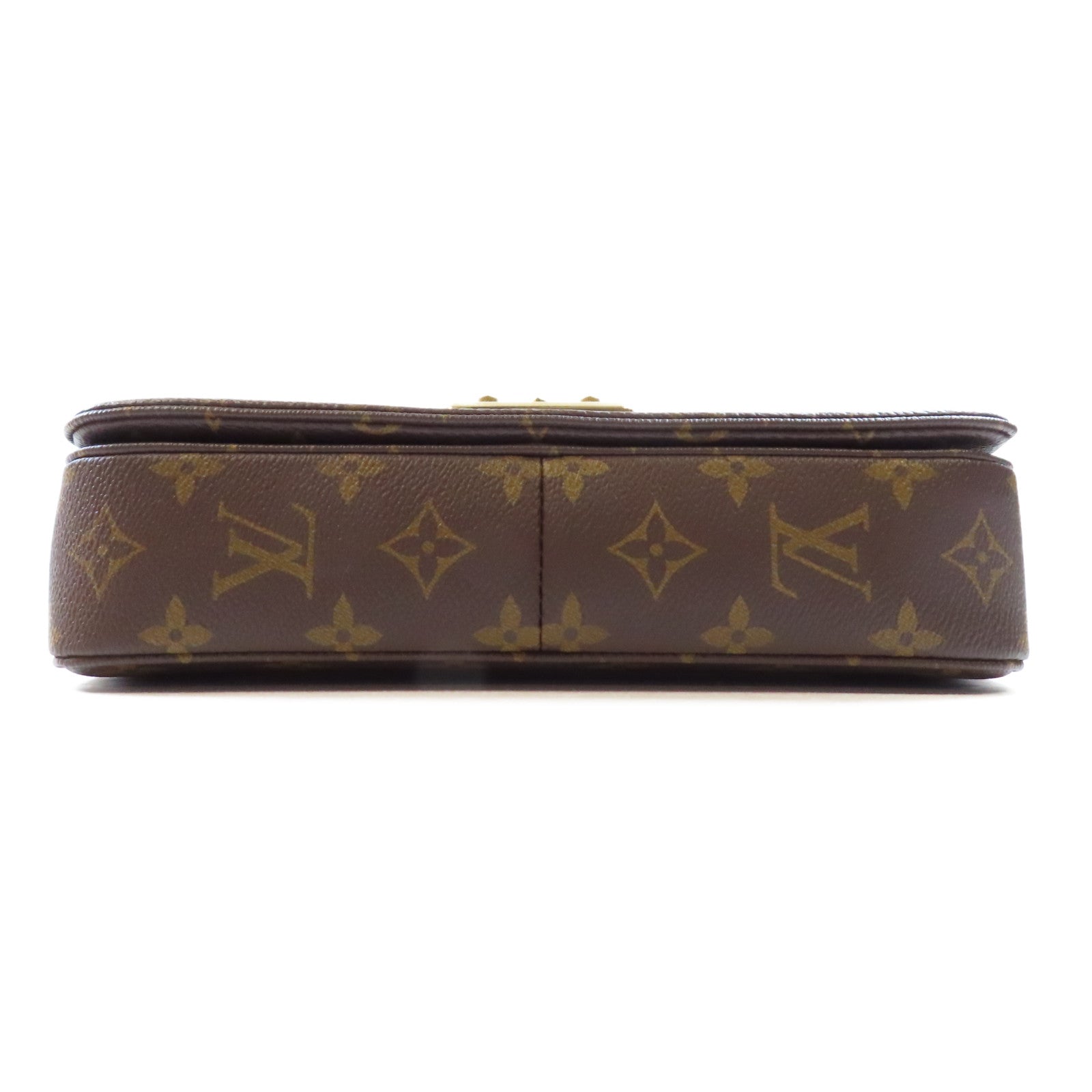 LOUIS VUITTON Monogram Marceau金扣鏈帶肩背袋棕色