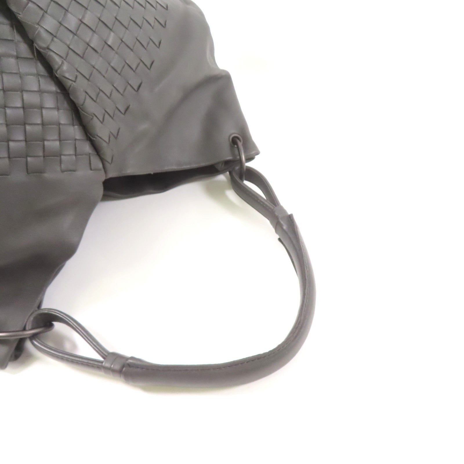 BOTTEGA VENETA 織紋皮革Shoulder Bag肩背袋灰色