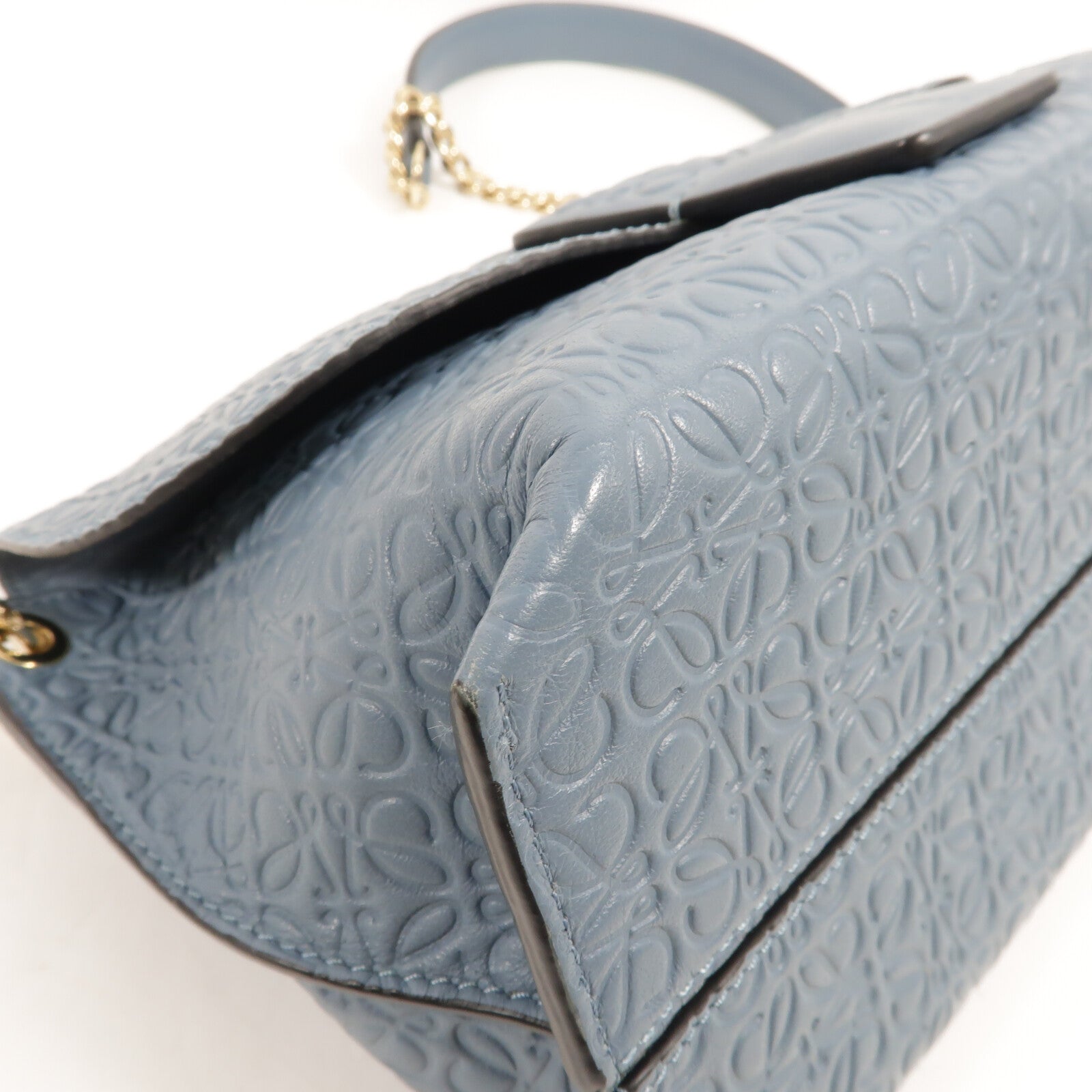 LOEWE 牛皮皮革Avenue Anagram鏈帶肩背袋