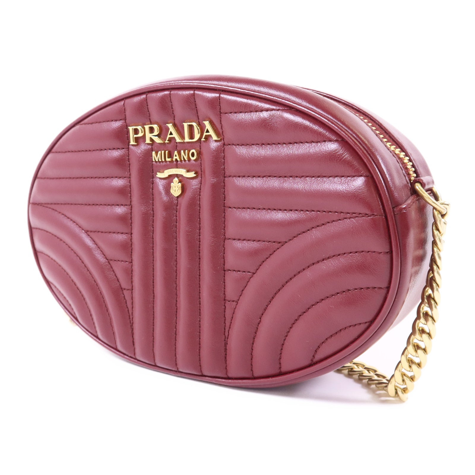 PRADA 牛皮皮革Shoulder Bag金扣肩背袋