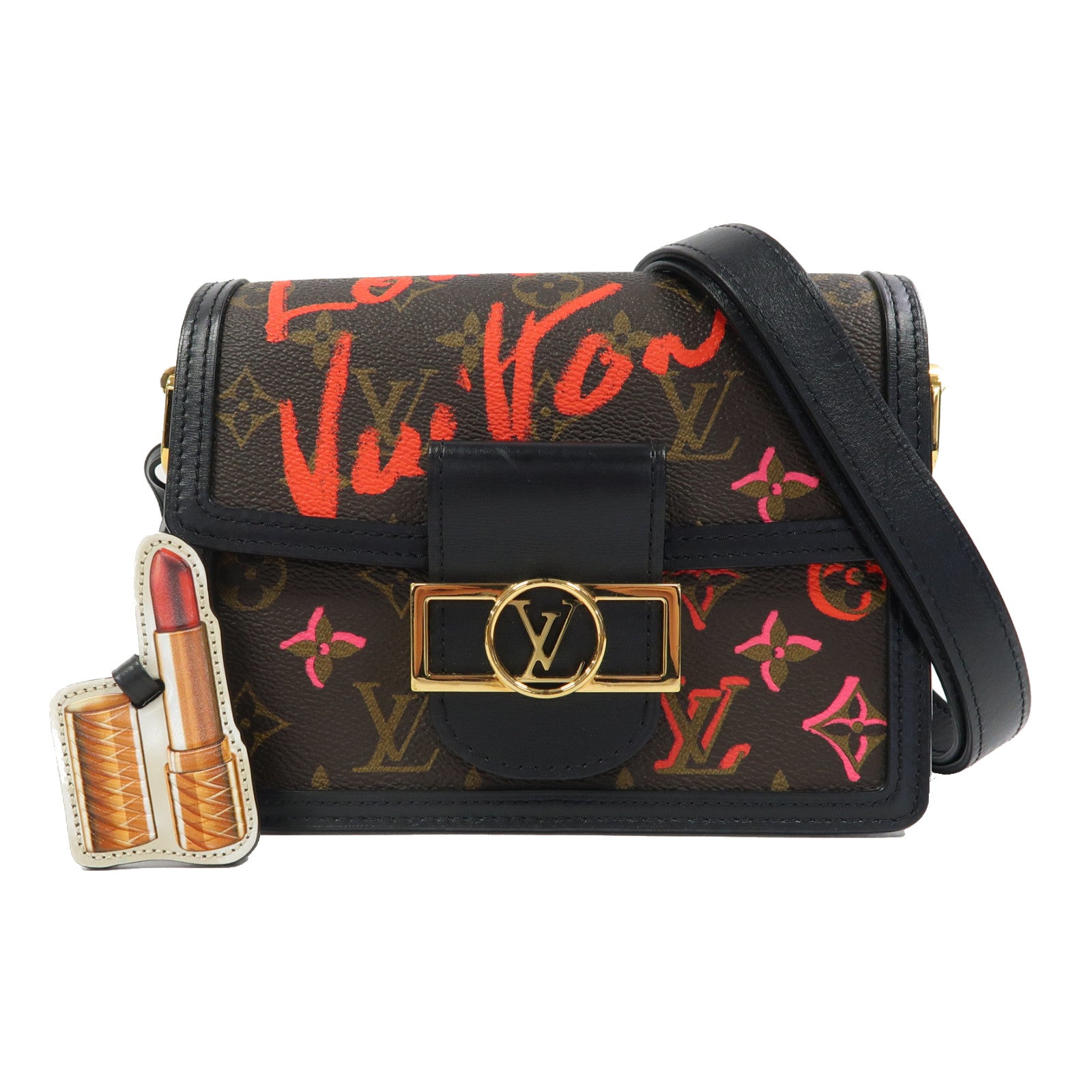 LOUIS VUITTON Monogram Fall In Love Dauphine金扣肩背袋啡色