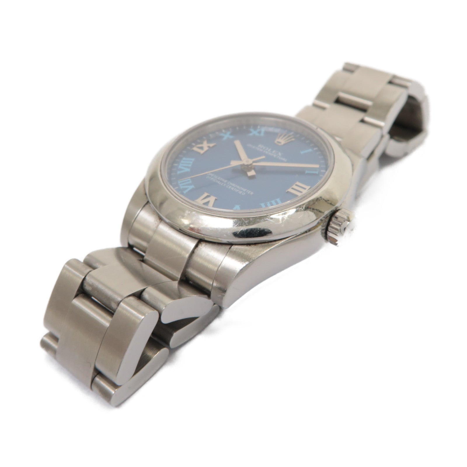 ROLEX Oyster Perpetual不鏽鋼手錶自動機芯藍色