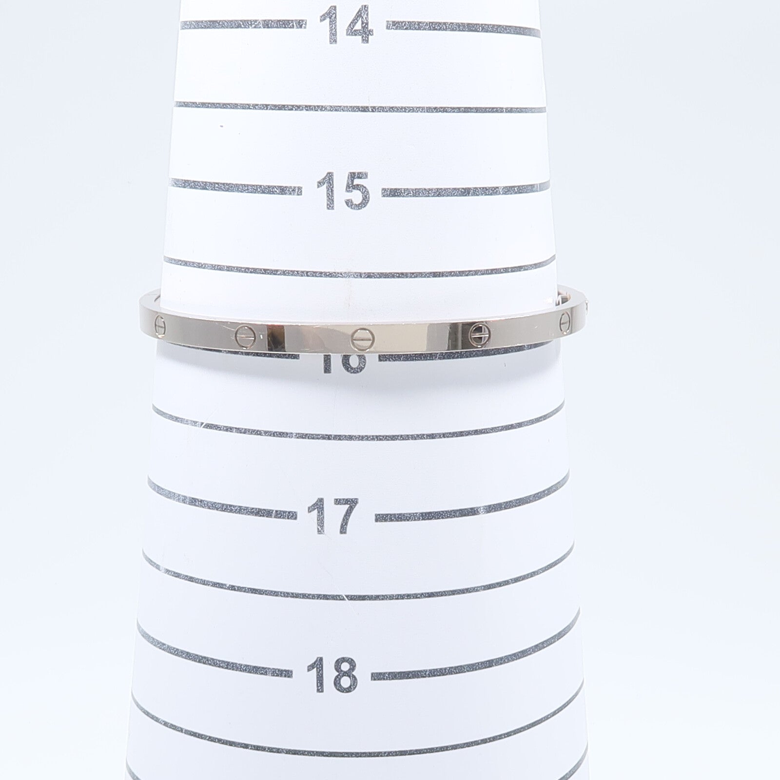 CARTIER 18K白金Love Bangle SM手鐲