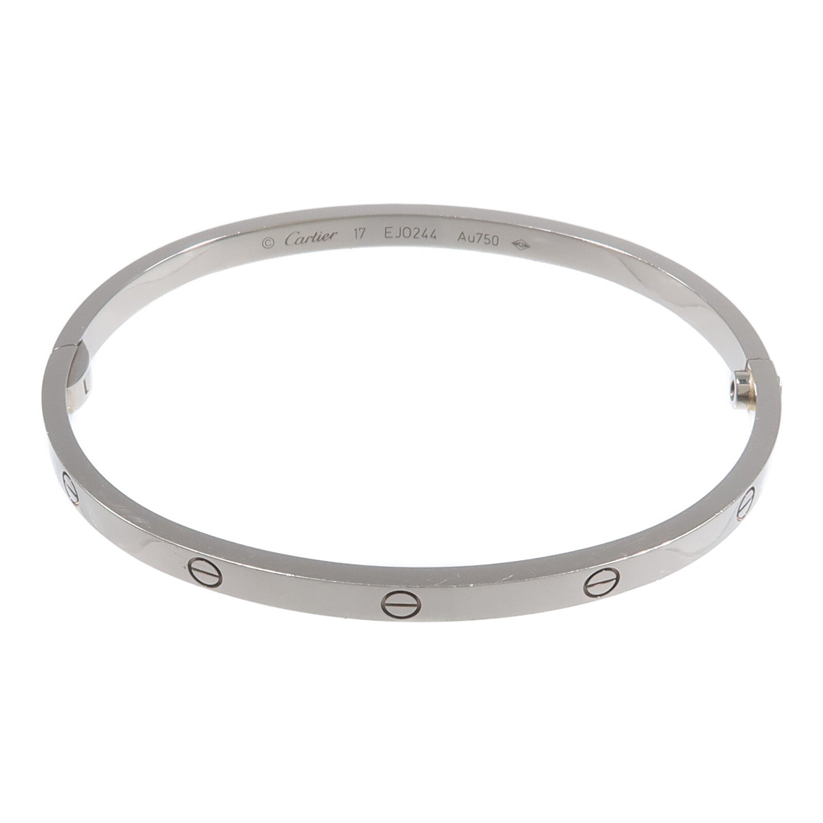 CARTIER 18K白金Love Bangle SM手鐲