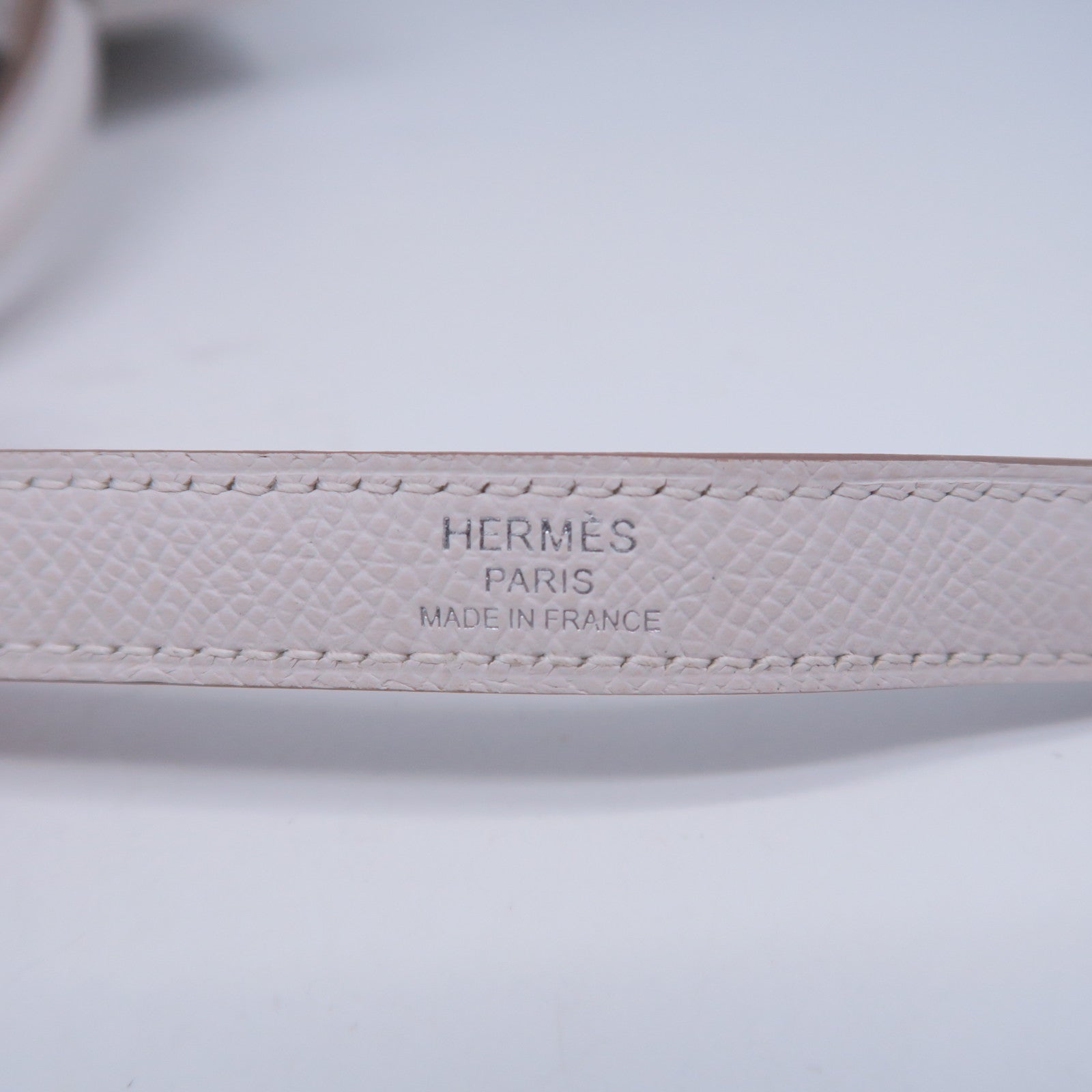 HERMES 【激減優惠】HERMES Epsom皮革Kelly 25銀扣手挽肩背兩用袋白色