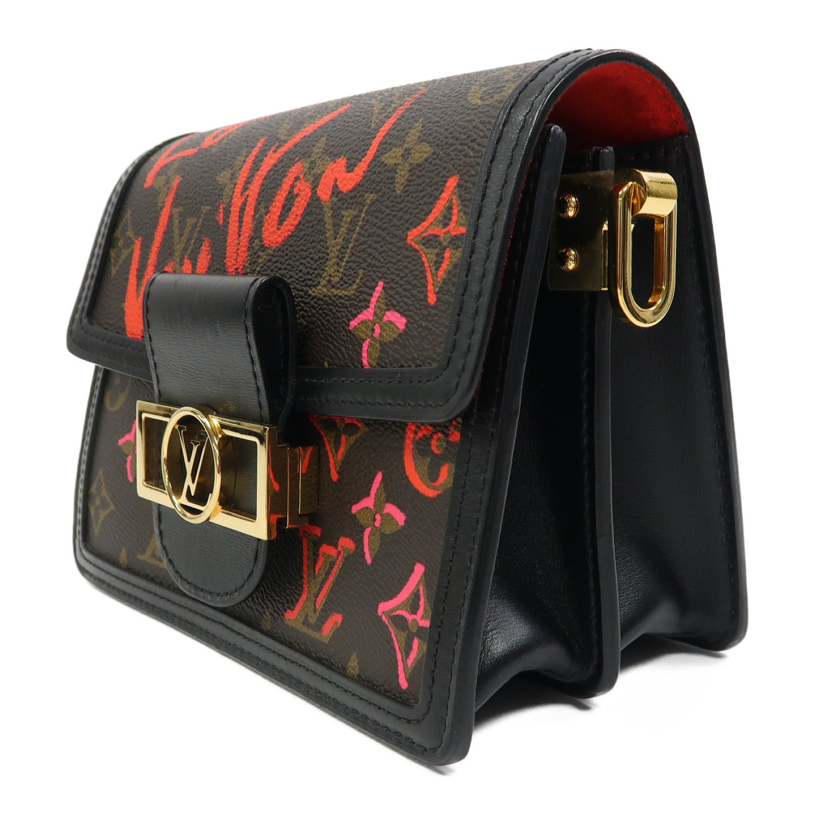 LOUIS VUITTON Monogram Fall In Love Dauphine金扣肩背袋啡色