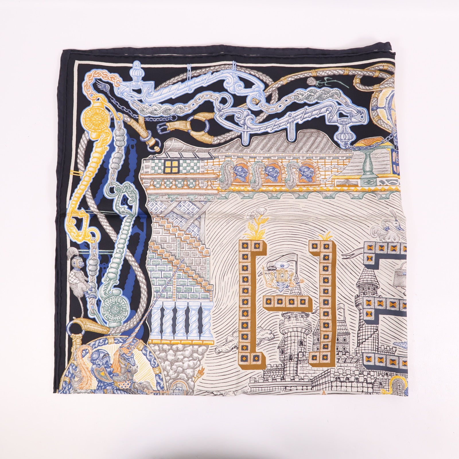 HERMES 絲質Scarf 90x90絲巾