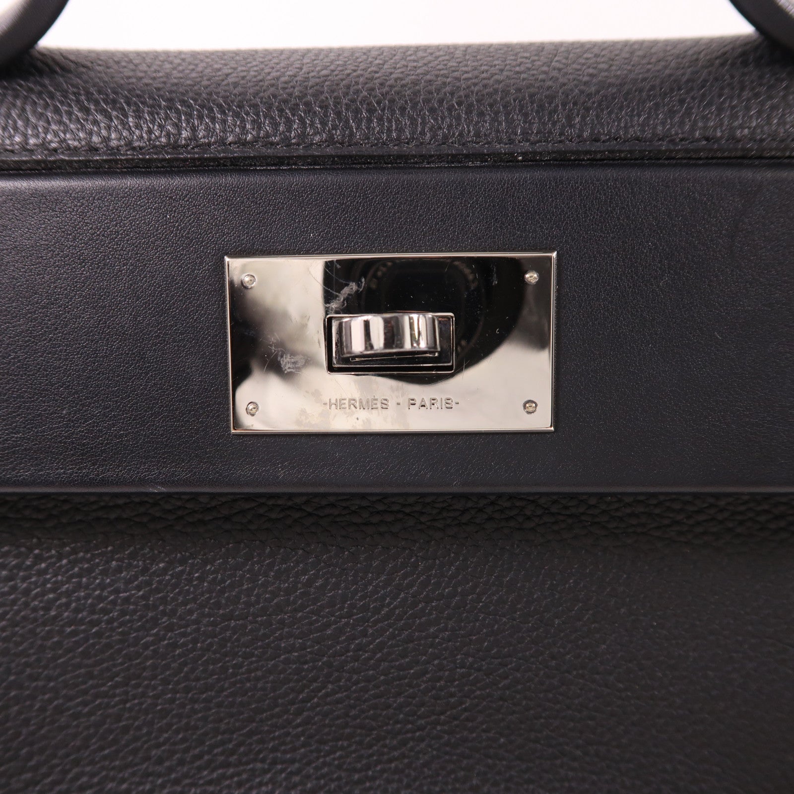 HERMES Togo皮革24/24 29cm銀扣手挽肩背兩用袋Noir