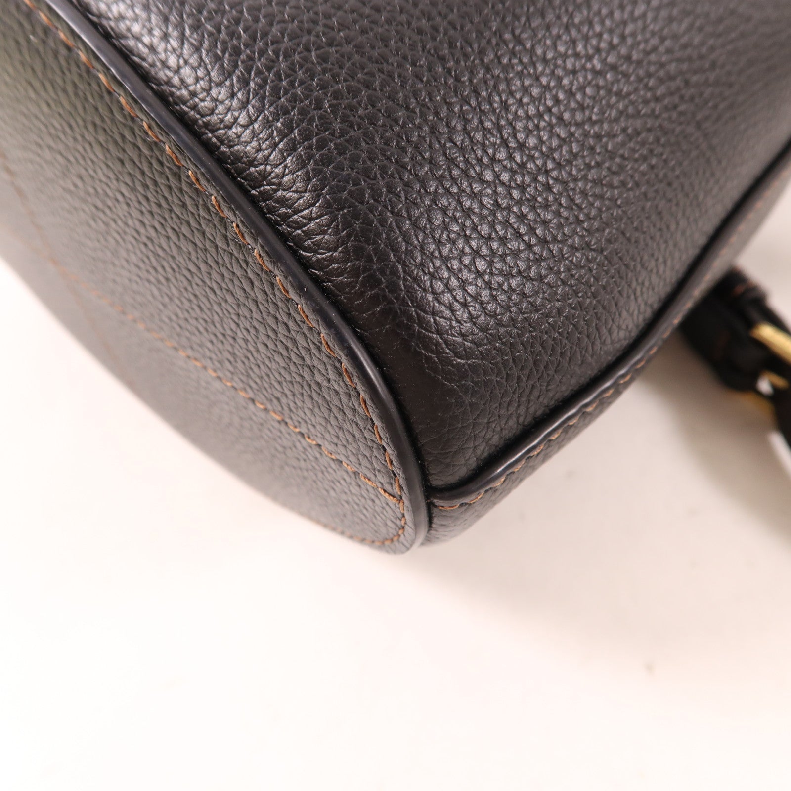 BURBERRY 牛皮皮革金扣2Way Bag手挽肩背兩用袋黑色