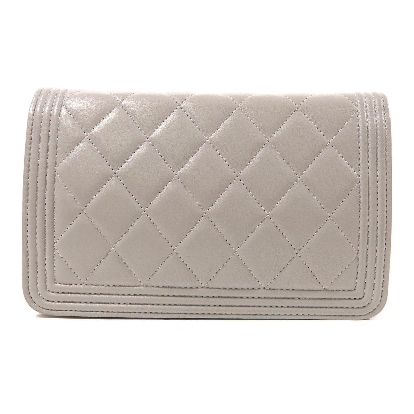 CHANEL 羊皮皮革Boy WOC金扣鏈帶肩背袋