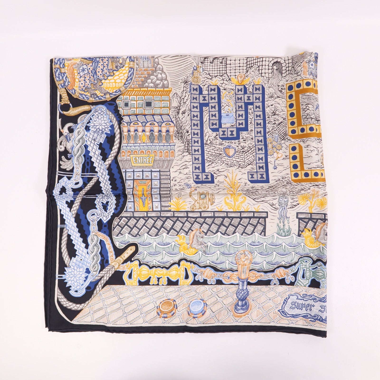 HERMES 絲質Scarf 90x90絲巾