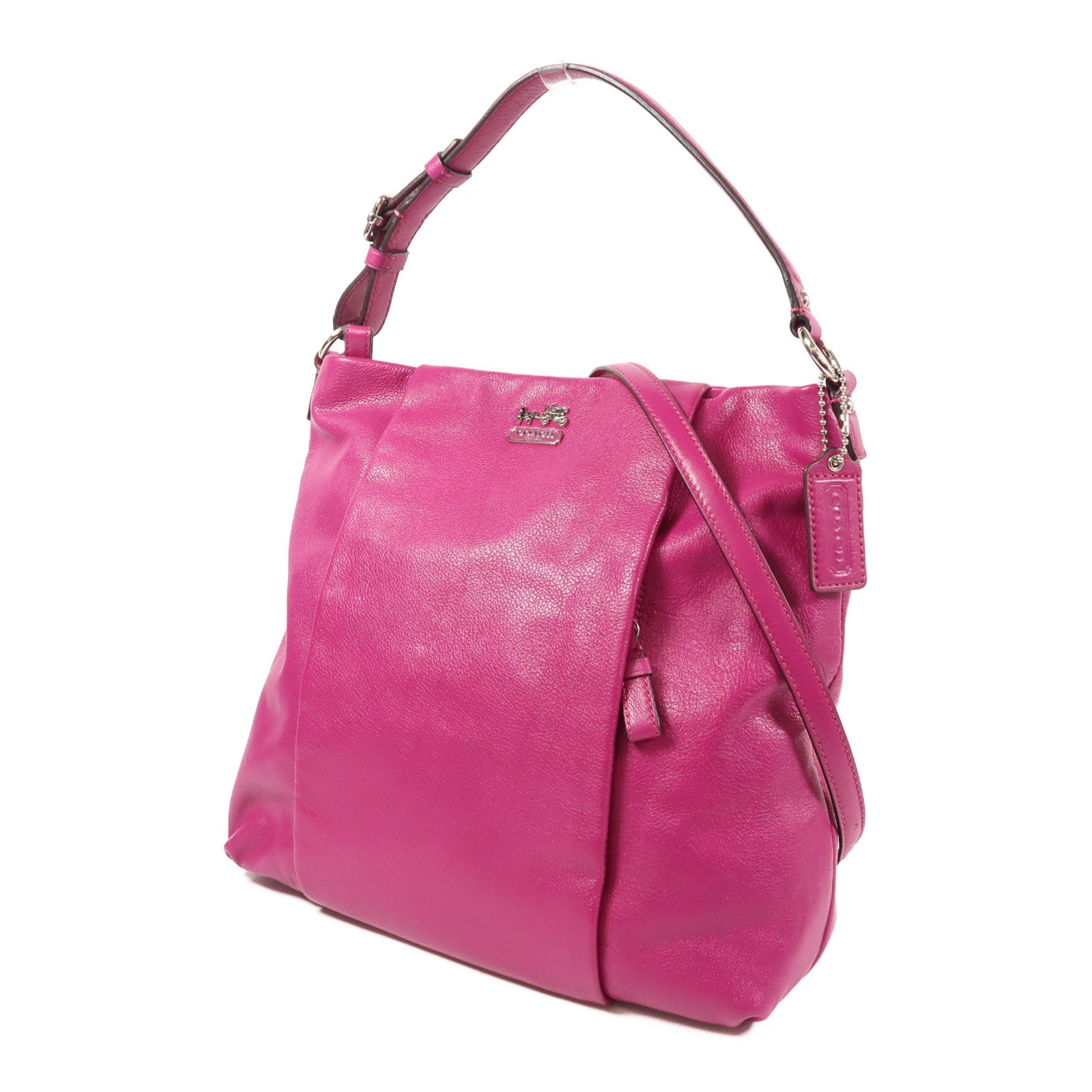 COACH 牛皮皮革2way Shoulder Bag銀扣肩背袋