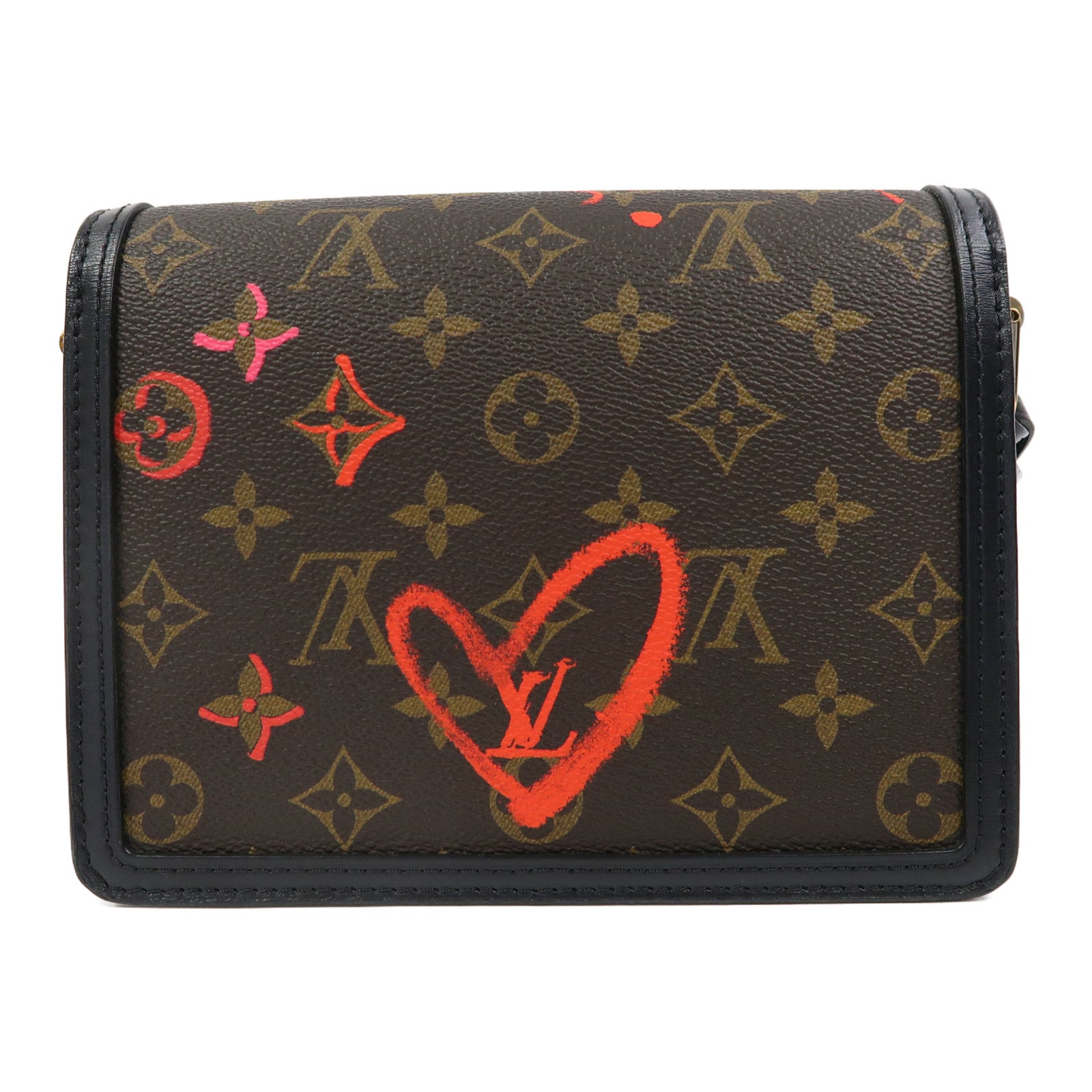 LOUIS VUITTON Monogram Fall In Love Dauphine金扣肩背袋啡色