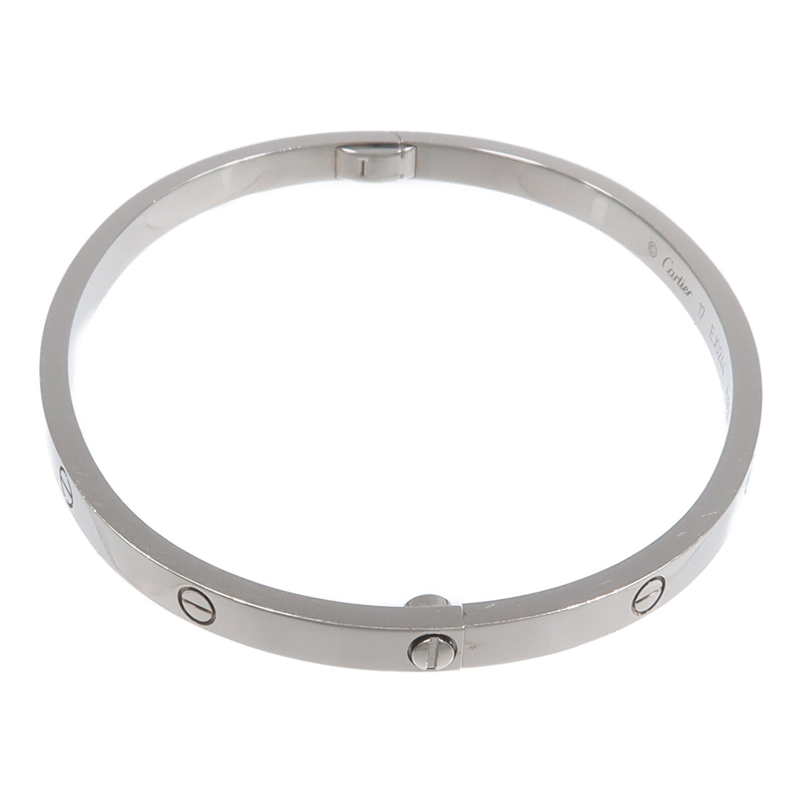 CARTIER 18K白金Love Bangle SM手鐲