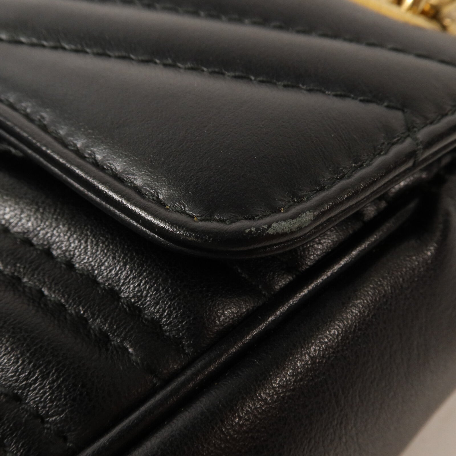 GUCCI 牛皮皮革GG Marmont Shoulder Bag鏈帶肩背袋
