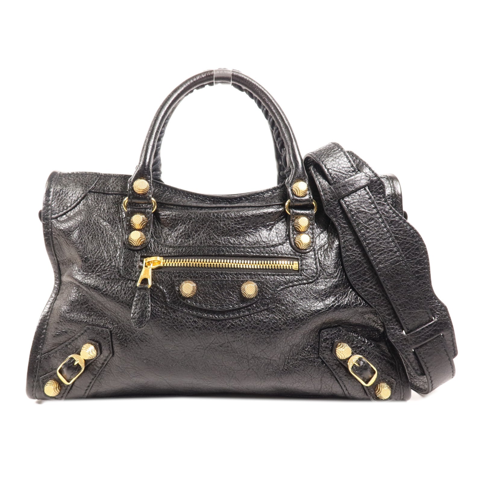 BALENCIAGA 牛皮皮革City金扣手挽肩背兩用袋