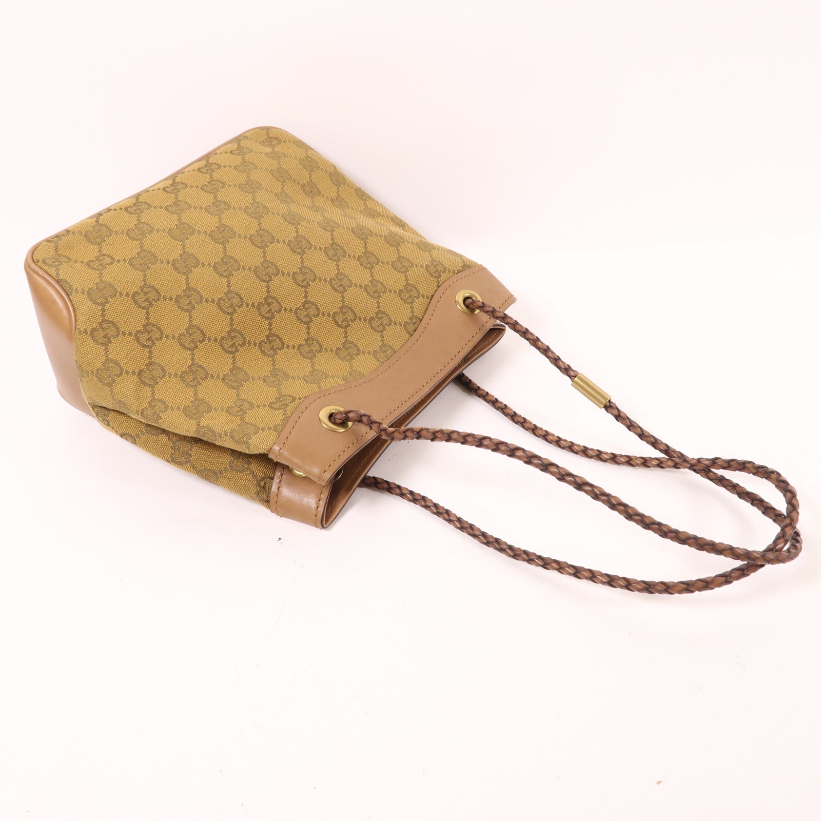 GUCCI 帆布Shoulder Bag金扣肩背袋