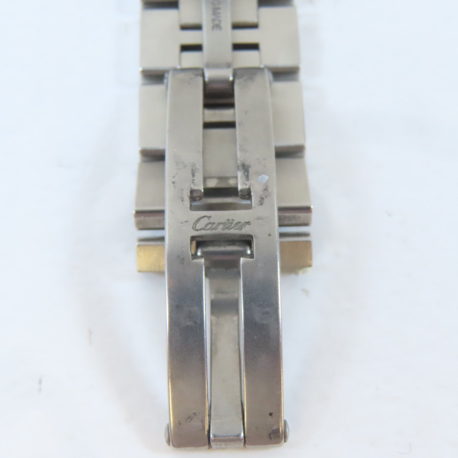 CARTIER Tank Solo不鏽鋼手錶石英機芯白色#15cm