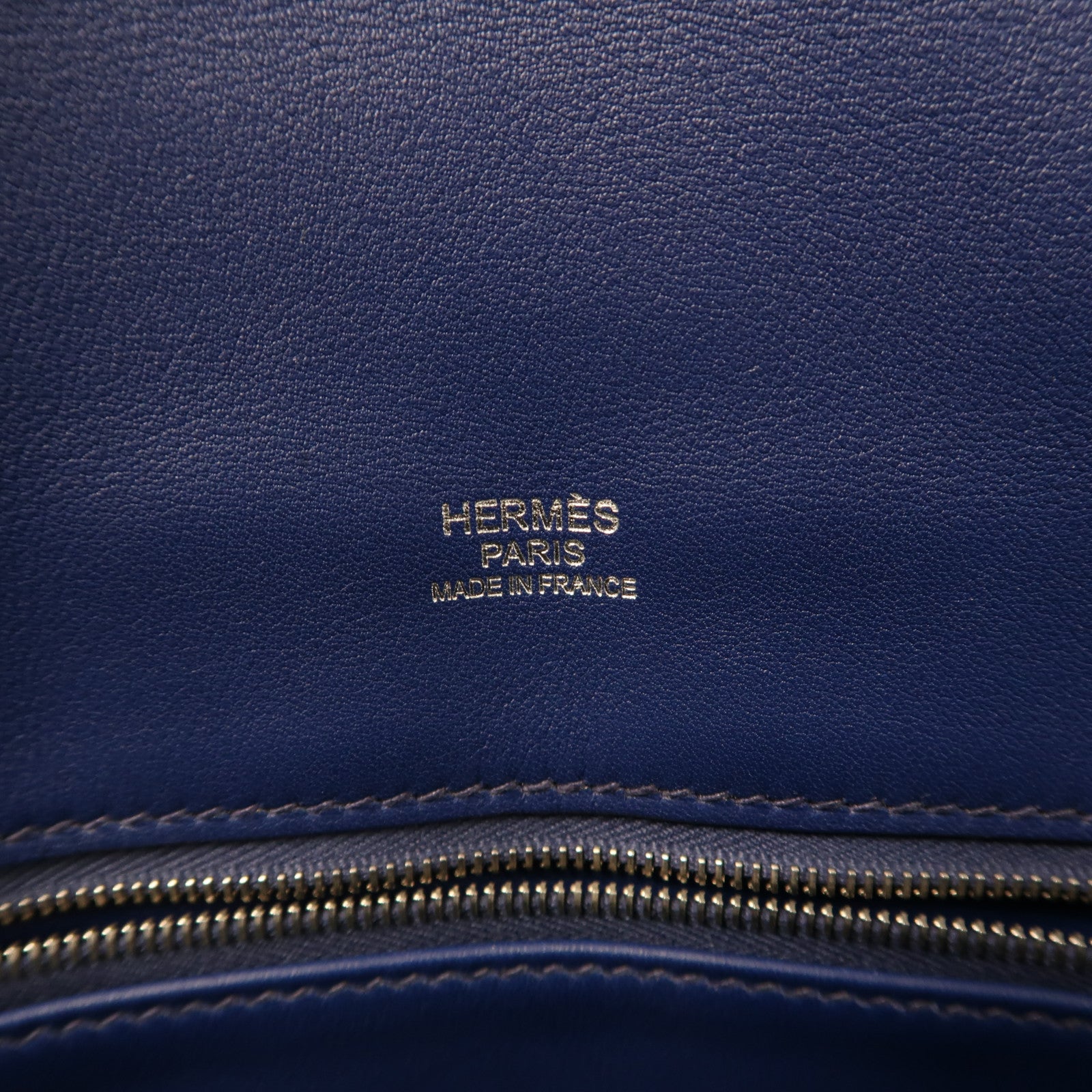 HERMES Swift皮革Berline 28銀扣肩背袋藍寶石塞