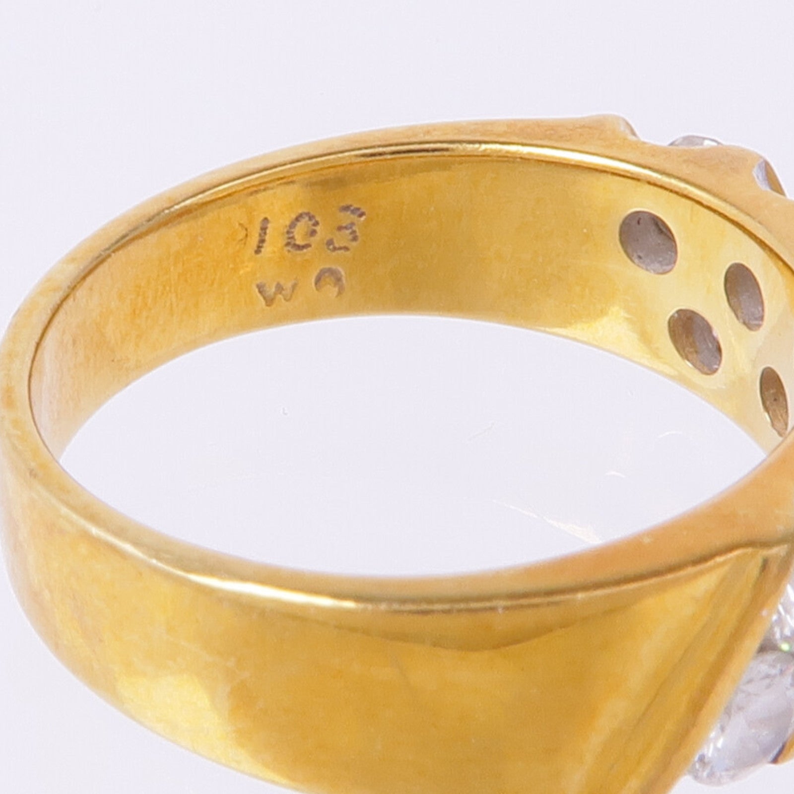 JEWELRY 18K黃金/白金Diamond Ring鑽石戒指US#5