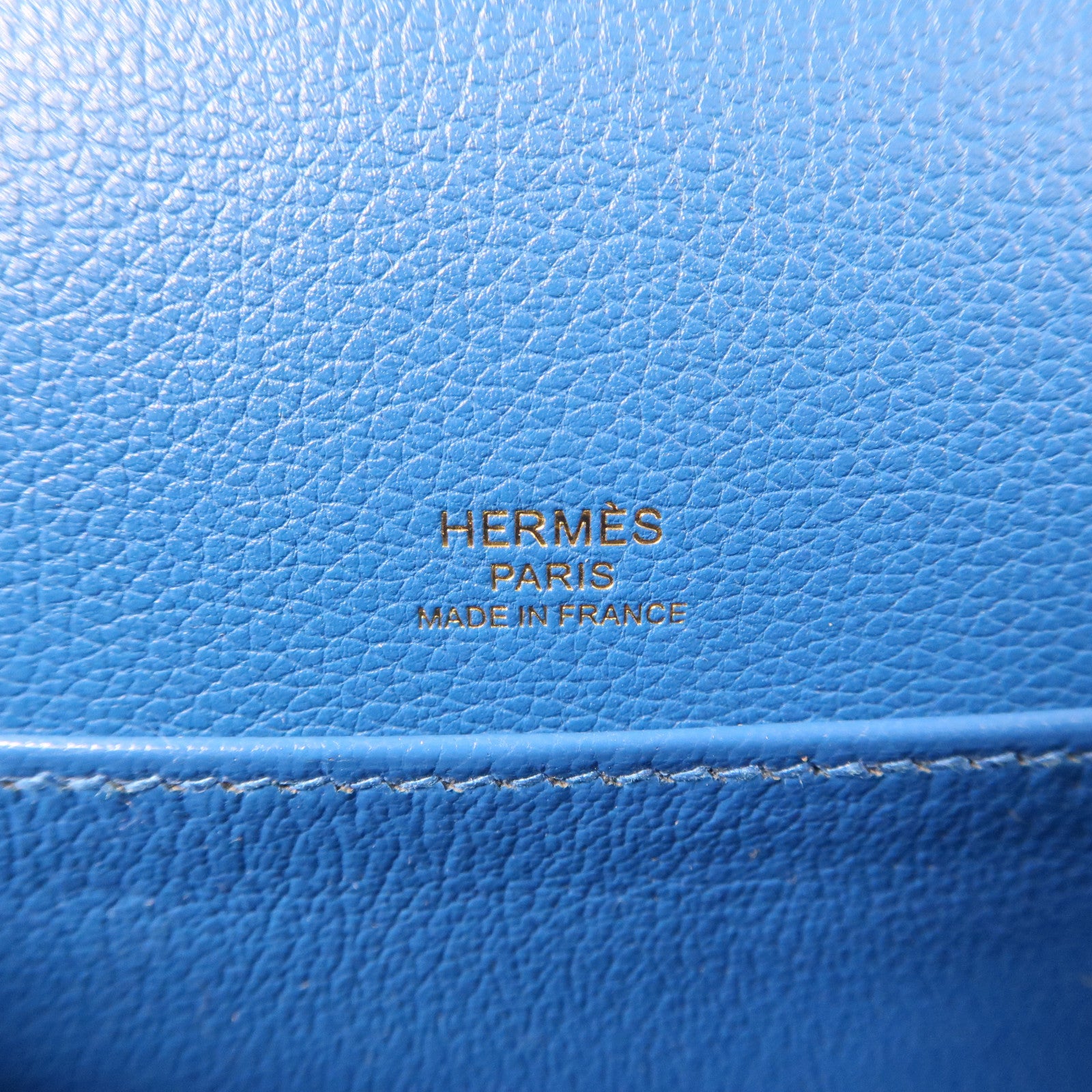 HERMES 【激減優惠】Evercolor皮革Mini Roulis金扣肩背袋藍色