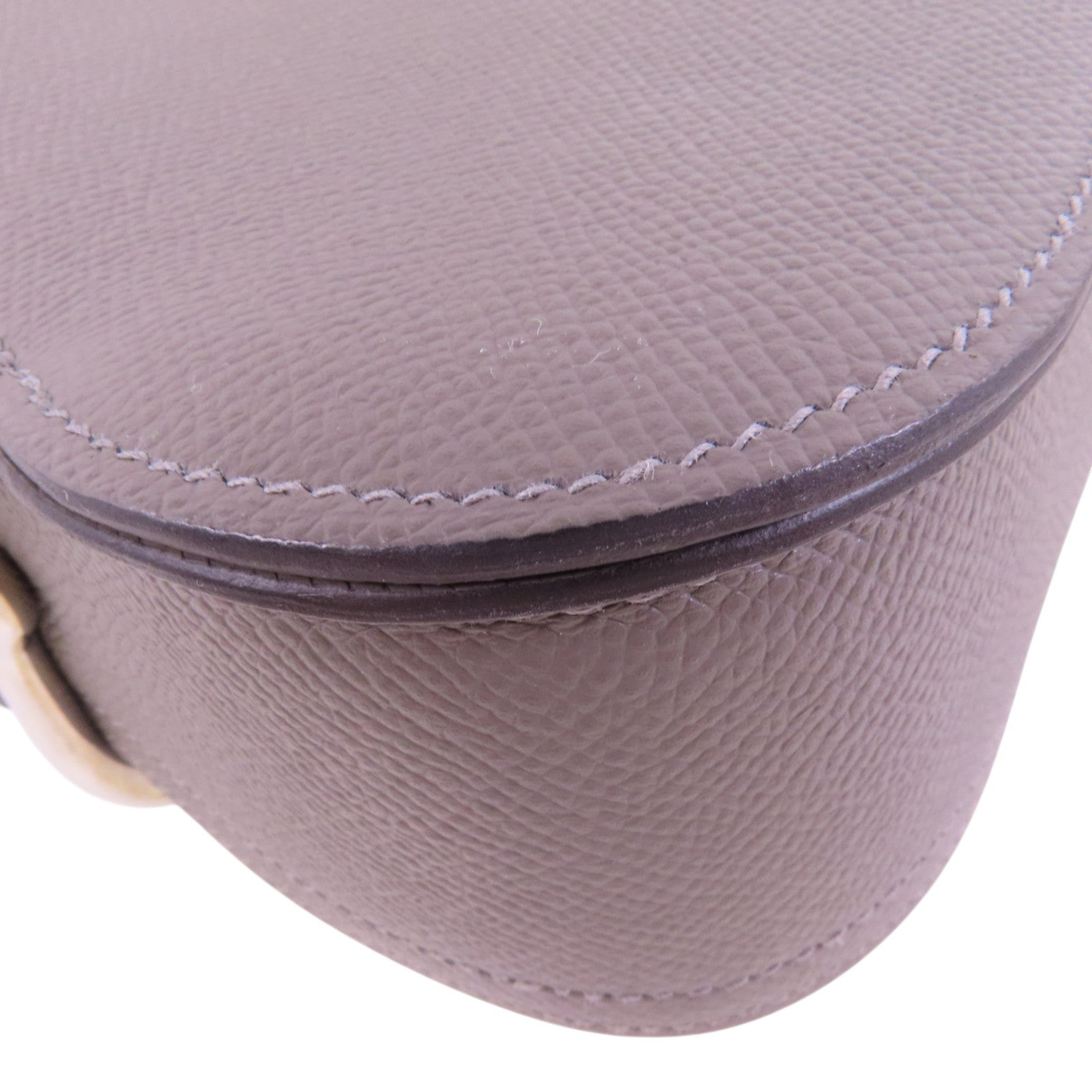 HERMES PHW Della Cavalleria Mini Shoulder Bag Epsom Leather 0L Gris Meyer Grey