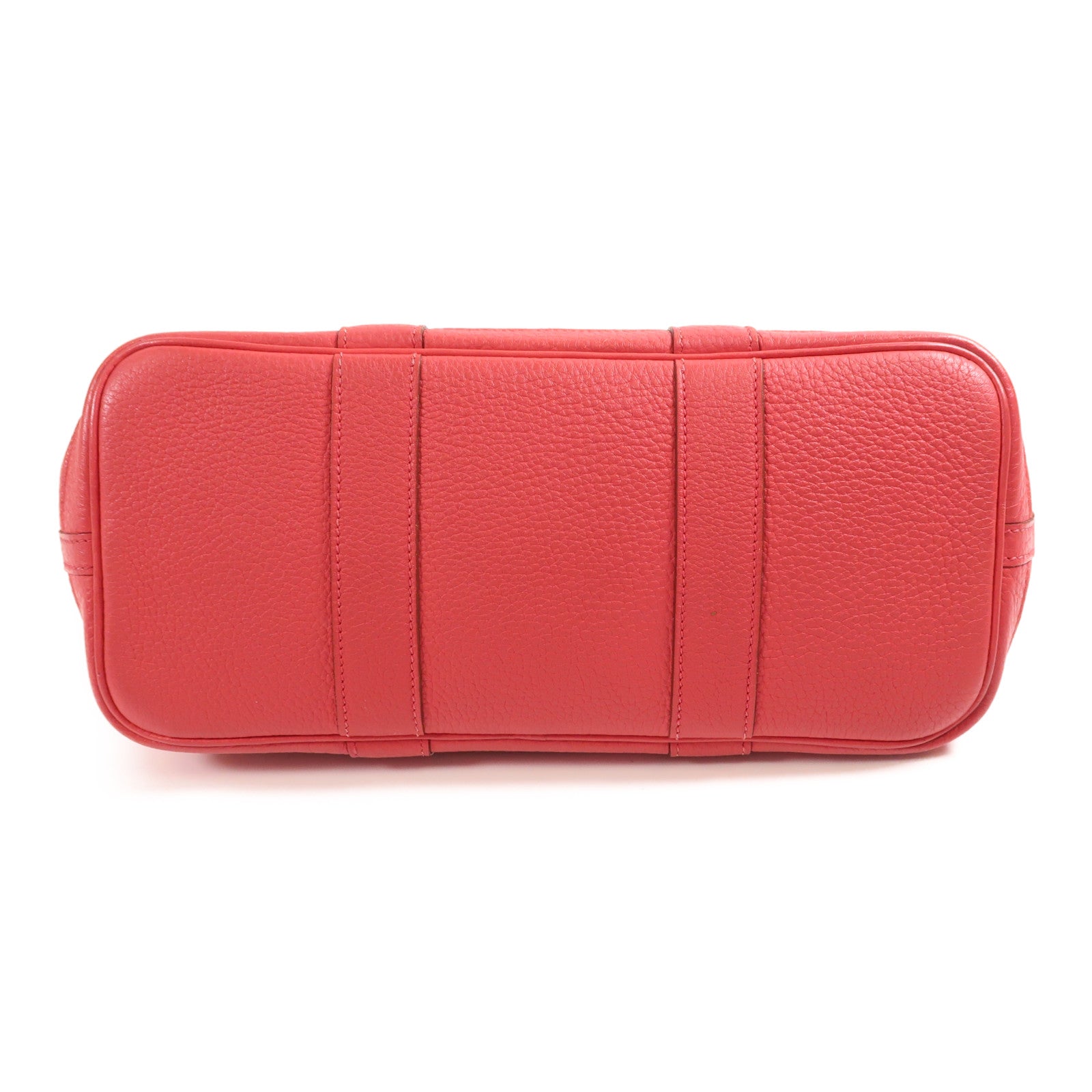 HERMES PHW Garden Party TPM Handbag Negonda Leather T5 Rose Jarpur Red