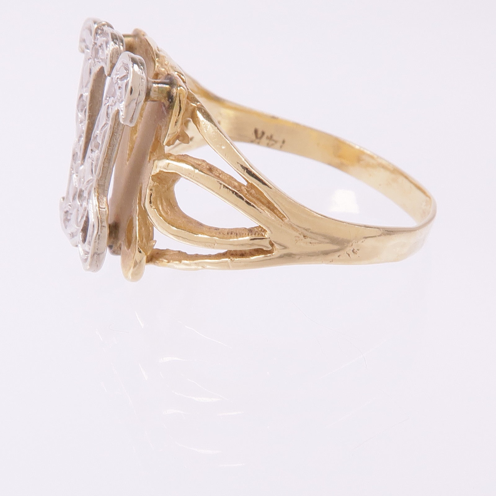 JEWELRY 【激減優惠】14K黃金/白金Ring戒指US#5.5