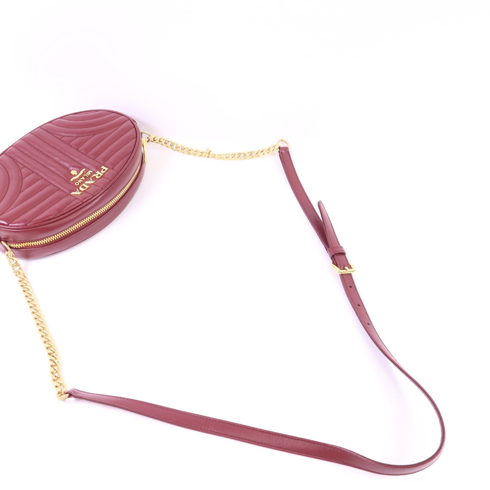 PRADA 牛皮皮革Shoulder Bag金扣肩背袋