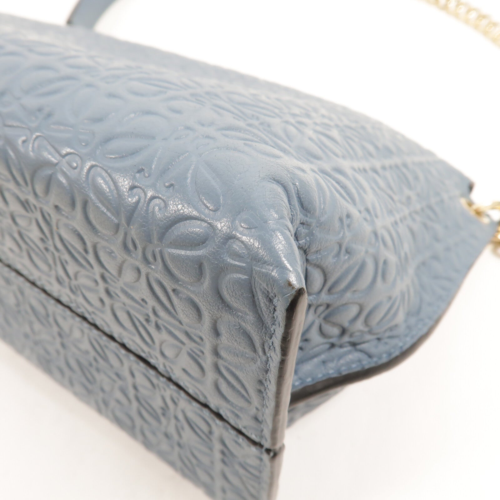 LOEWE 牛皮皮革Avenue Anagram鏈帶肩背袋