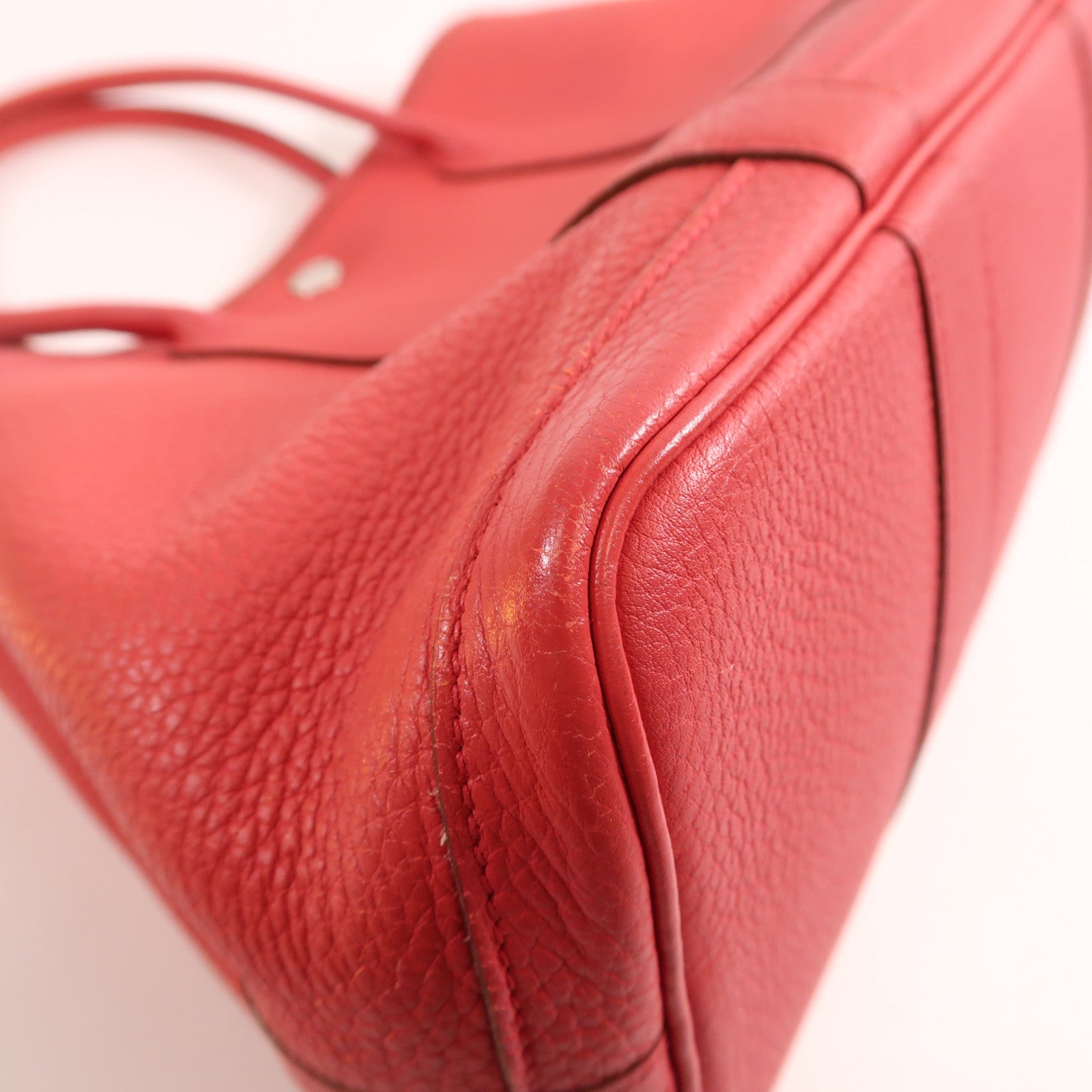 HERMES Negonda皮革Garden Party TPM銀扣手挽袋Rose Jarpur