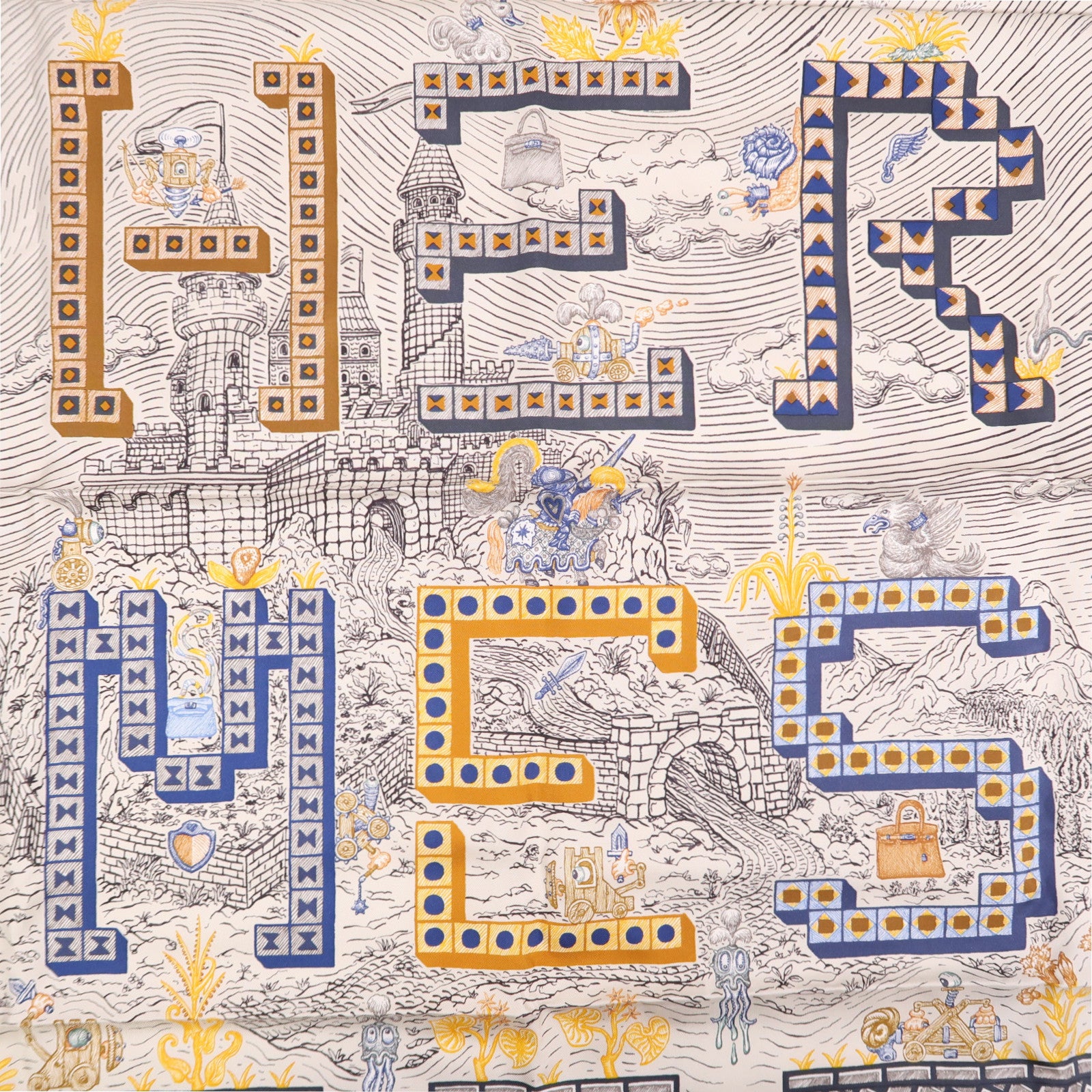 HERMES 絲質Scarf 90x90絲巾