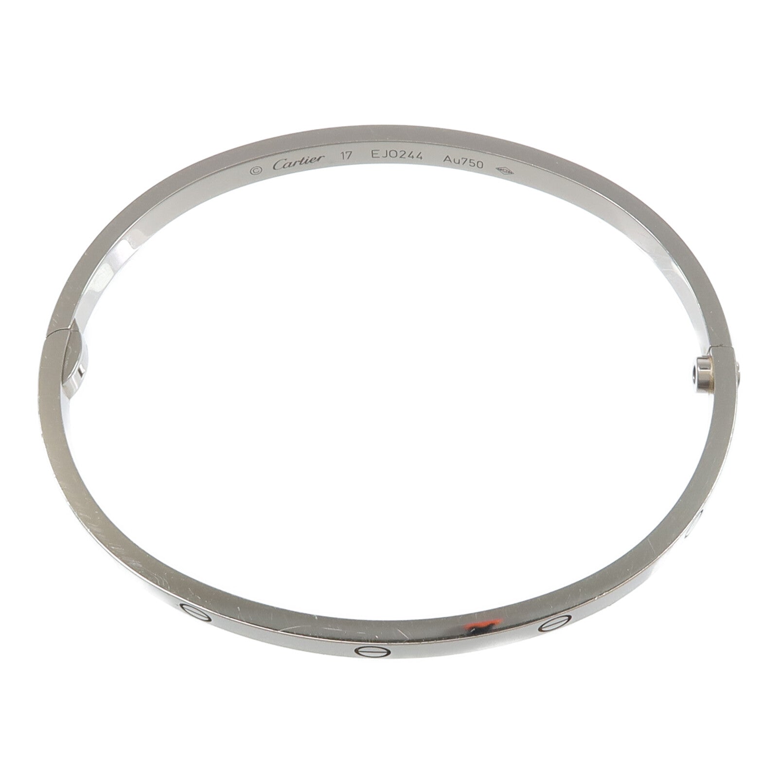 CARTIER 18K白金Love Bangle SM手鐲