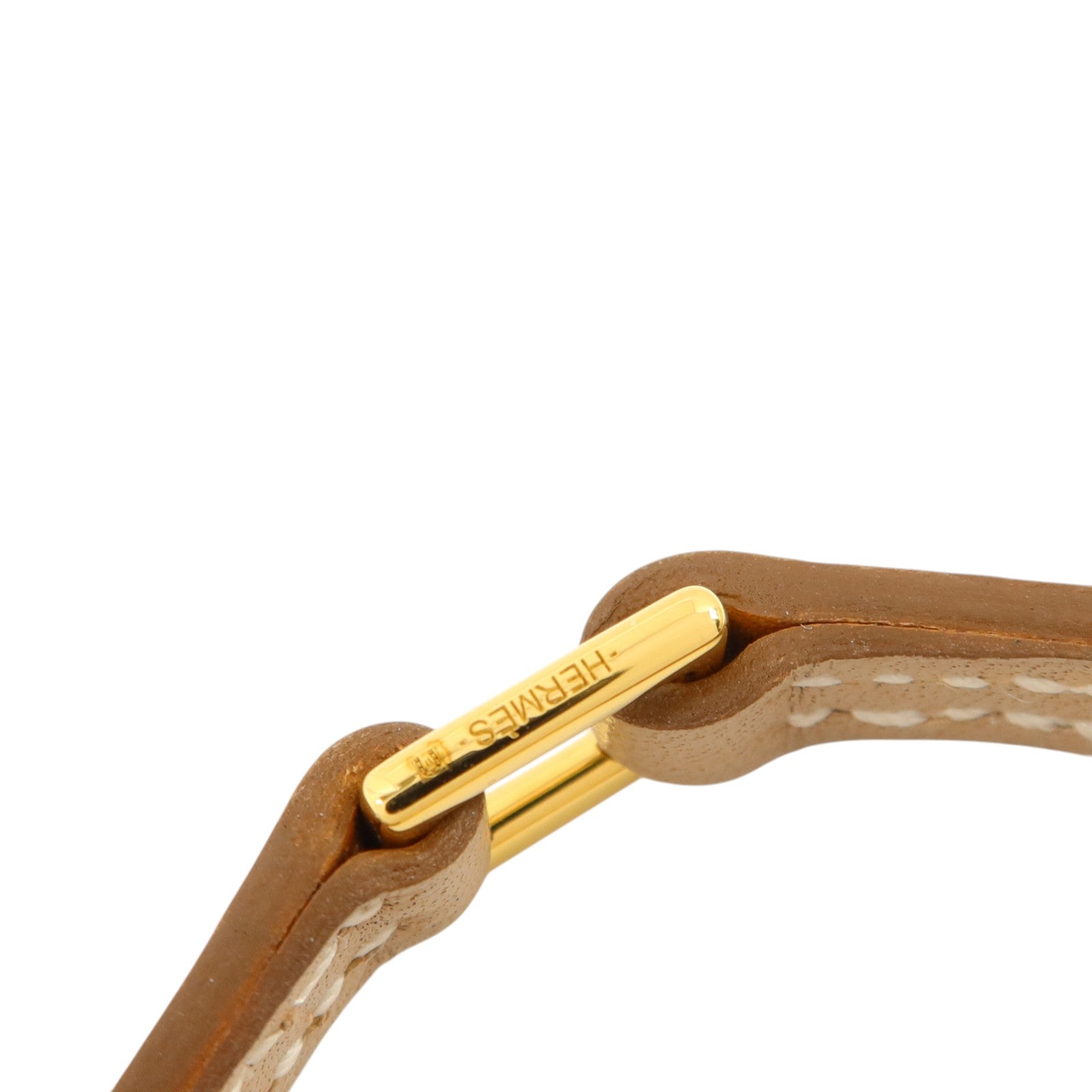 HERMES Swift皮革Rivale Mini Bracelet金扣手鏈