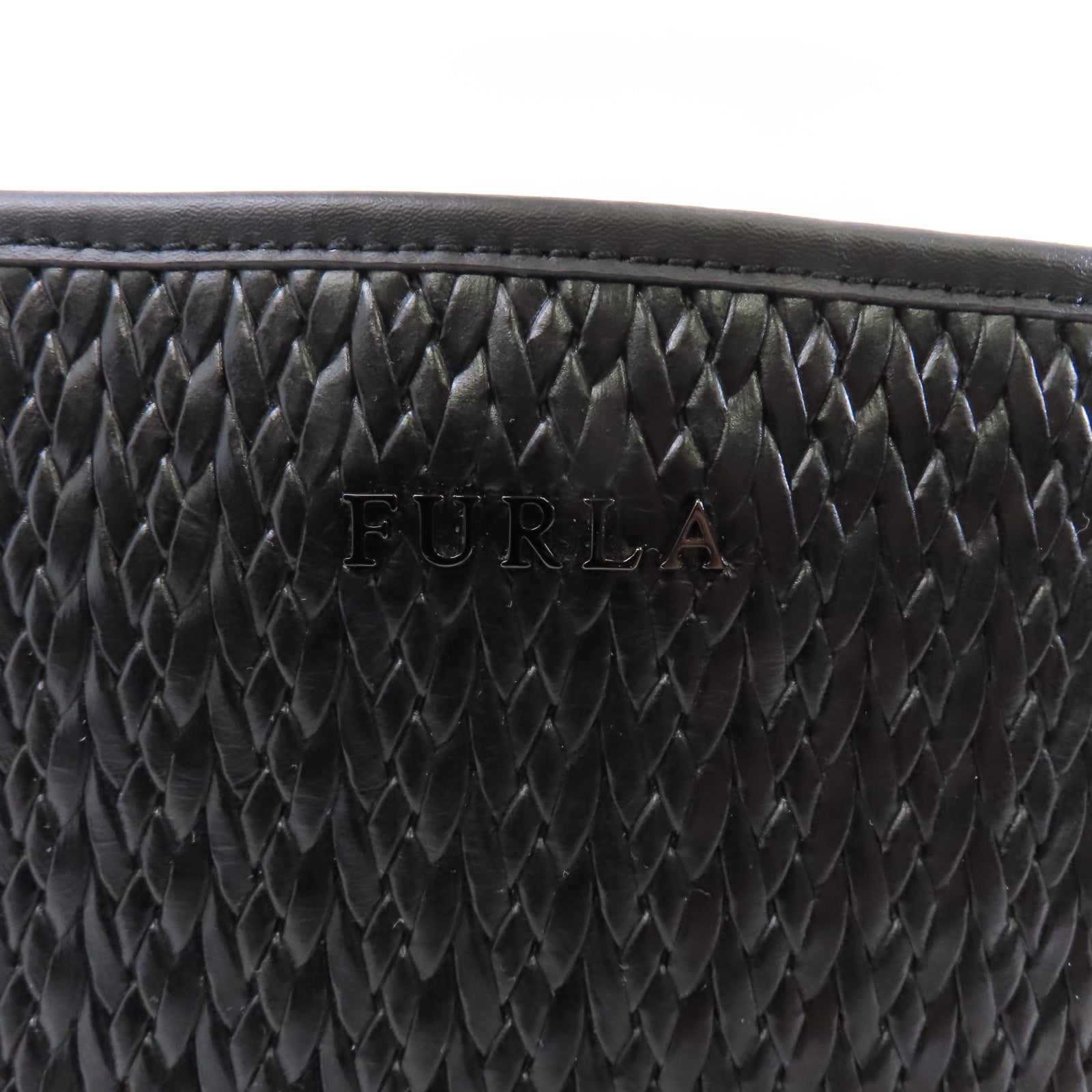 Furla 牛皮皮革2way Shoulder Bag金扣手挽肩背兩用袋黑色
