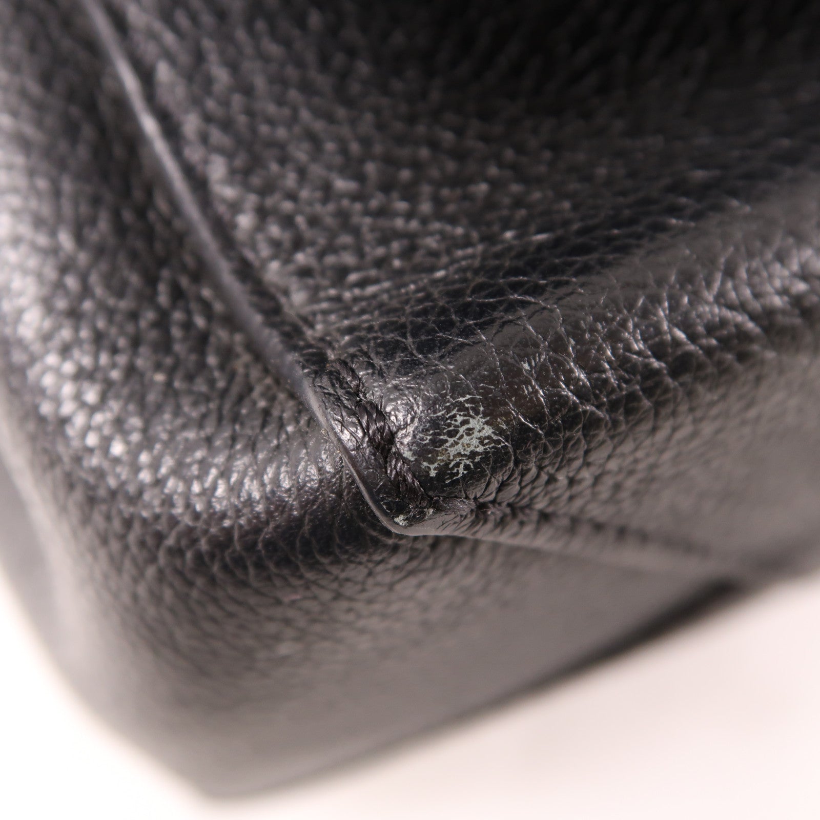 LOUIS VUITTON 牛皮皮革Lockme II BB銀扣鏈帶手挽肩背兩用袋黑色