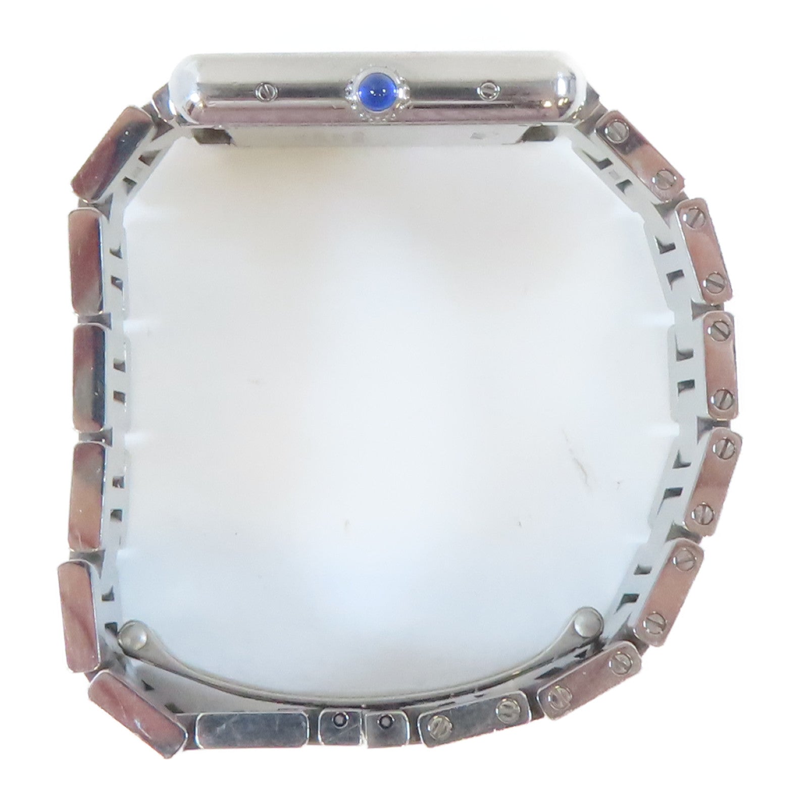 CARTIER Tank Solo不鏽鋼手錶石英機芯白色#15cm