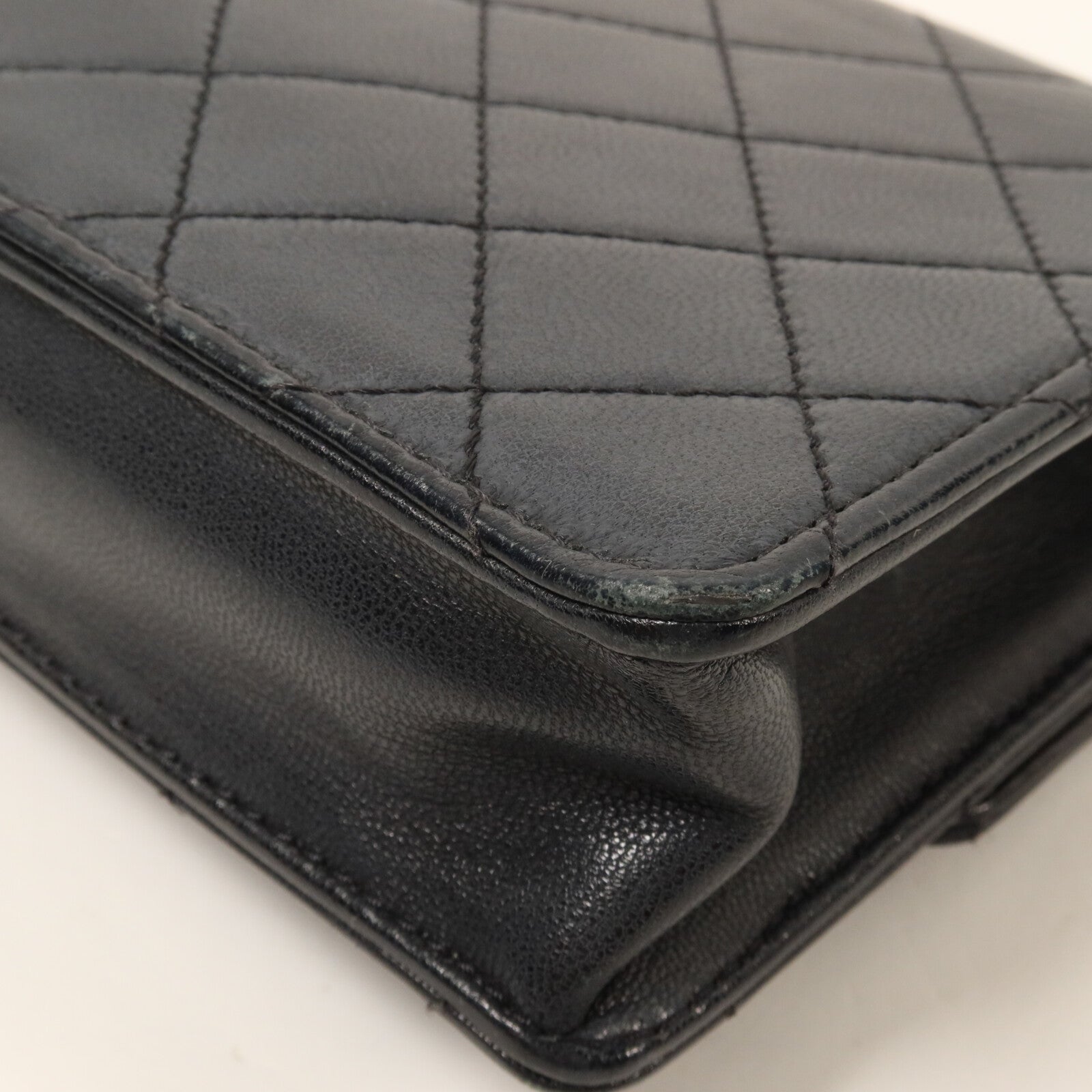 CHANEL 牛皮皮革Chain Flap Bag鏈帶肩背袋