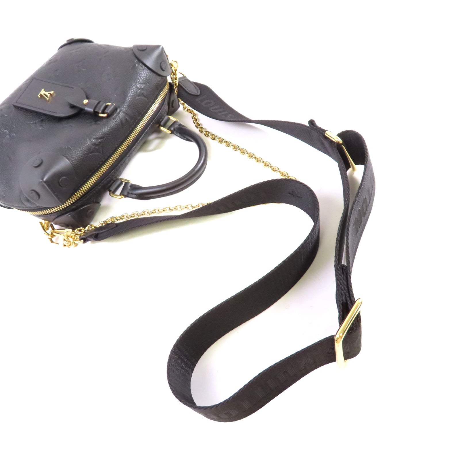 LOUIS VUITTON Monogram Empreinte Petite Malle Souple 2Way Shoulder Bag金扣手挽肩背兩用袋黑色