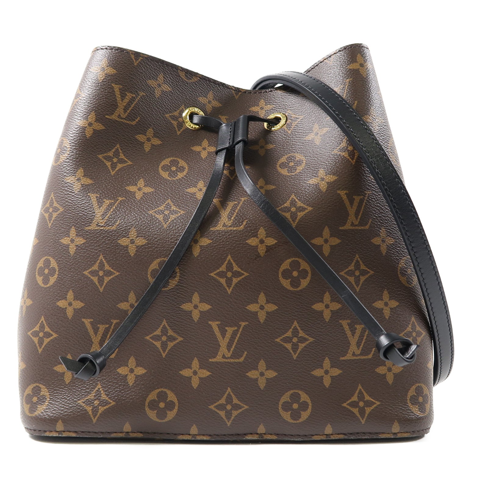 LOUIS VUITTON Monogram NeoNoe肩背袋黑色/啡色